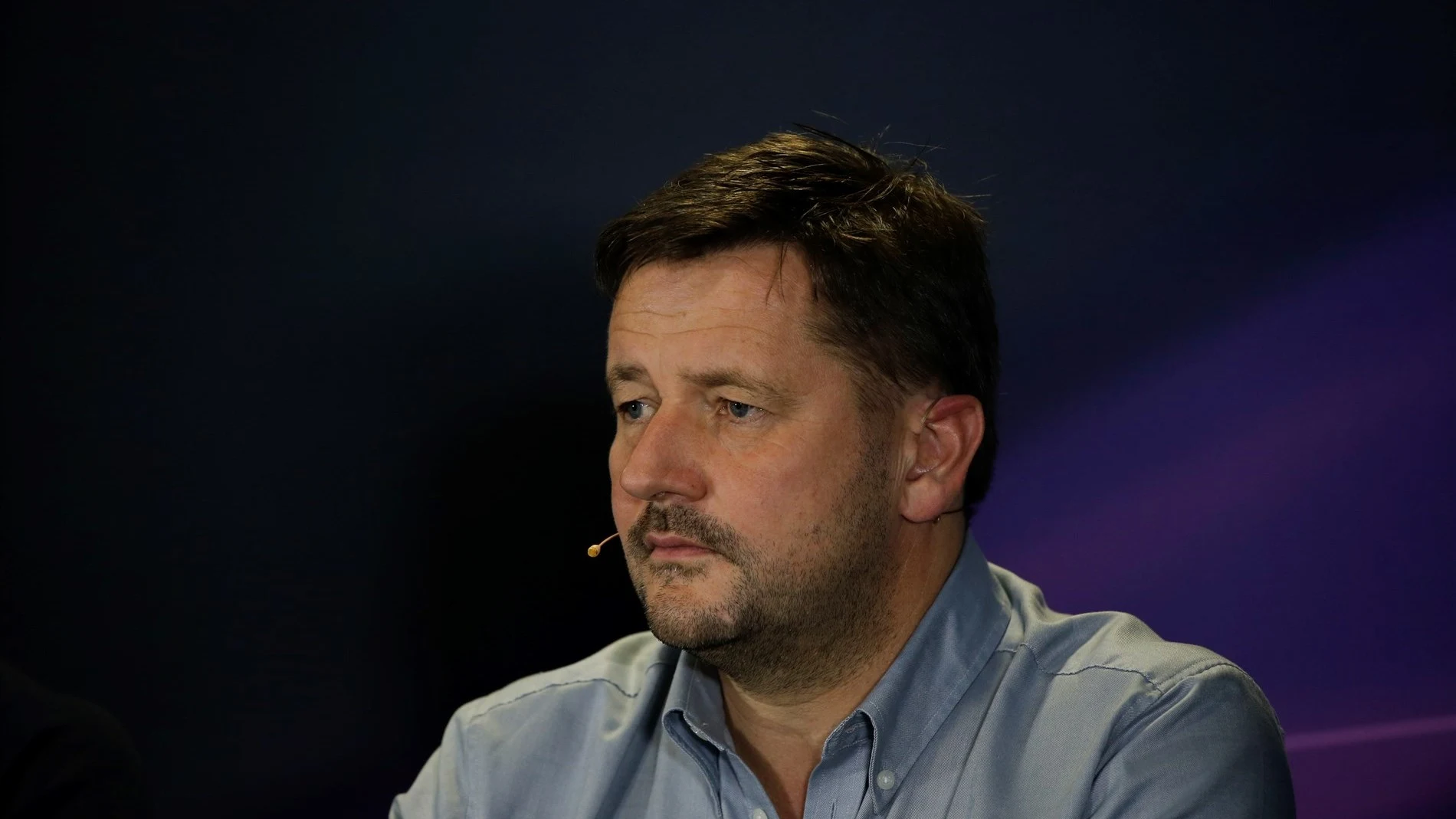 Paul Hembery (GBR) Pirelli Motorsport Director in the press conference at Formula One World
