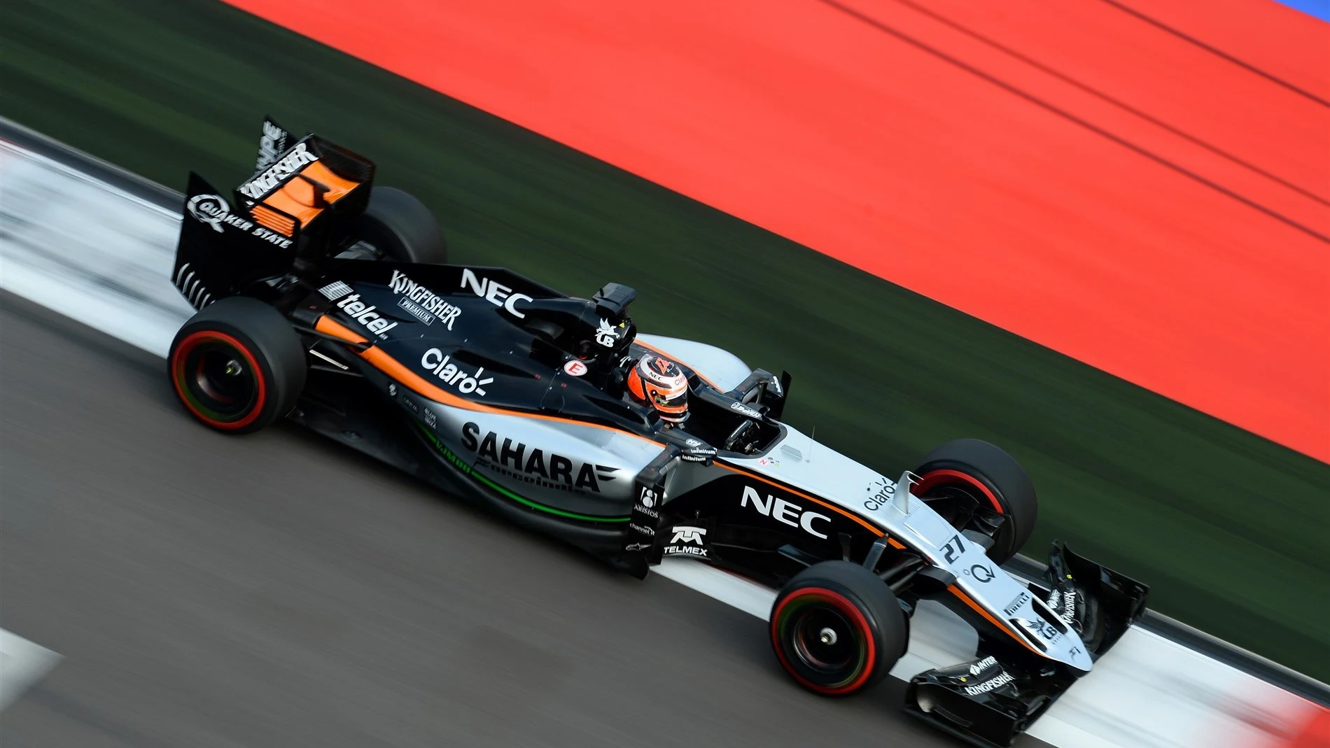Nico Hulkenberg (GER) Force India VJM08 at Formula One World Championship, Rd15, Russian Grand Prix, Qualifying, Sochi Autodrom, Sochi, Krasnodar Krai, Russia, Saturday 10 October 2015. © Sutton Motorsport Images