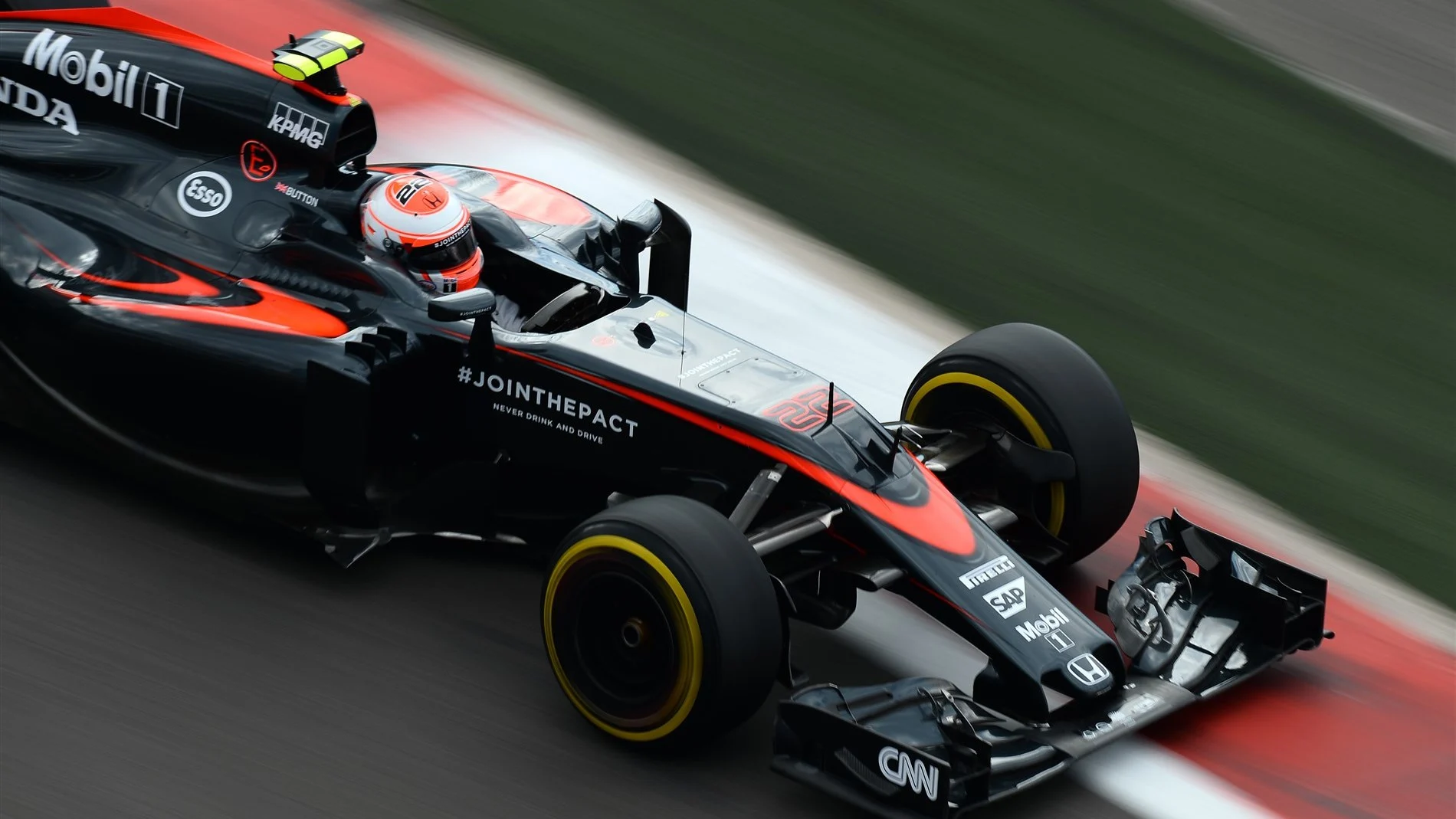 Jenson Button (GBR) McLaren MP4-30 at Formula One World Championship, Rd15, Russian Grand Prix,