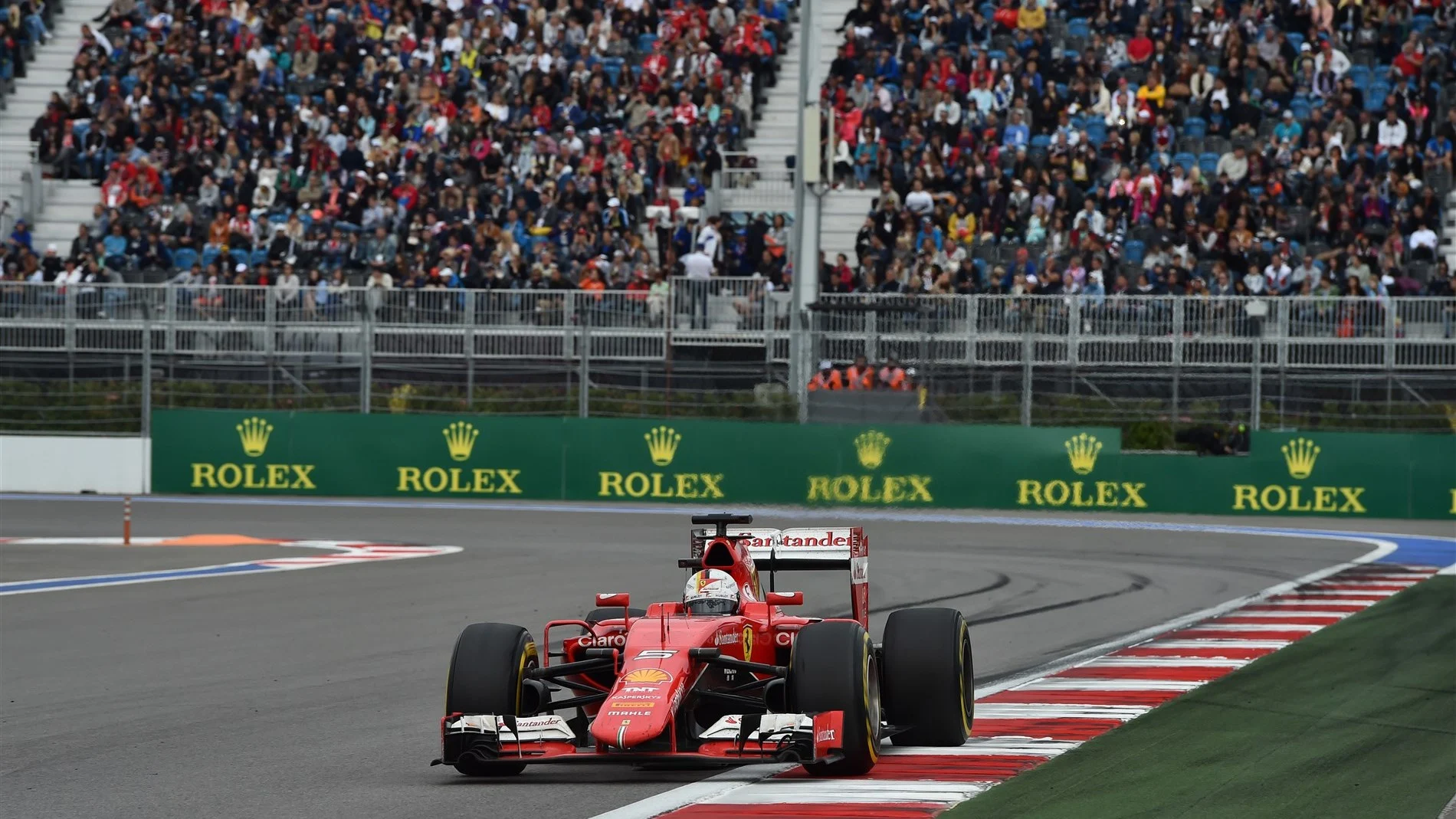 Sebastian Vettel (GER) Ferrari SF15-T at Formula One World Championship, Rd15, Russian Grand Prix,