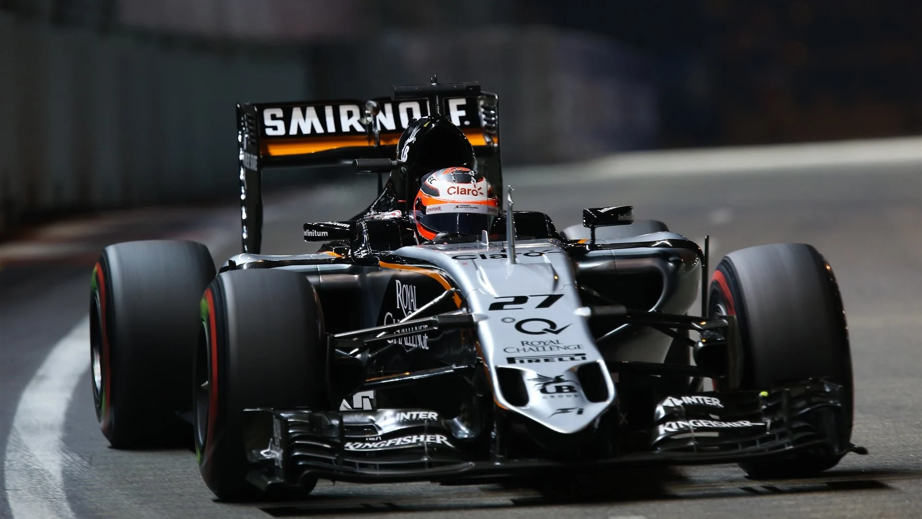 Nico Hulkenberg (GER) Force India VJM08 at Formula One World Championship, Rd13, Singapore Grand Prix, Qualifying, Marina Bay Street Circuit, Singapore, Saturday 19  September 2015. © Sutton Motorsport Images