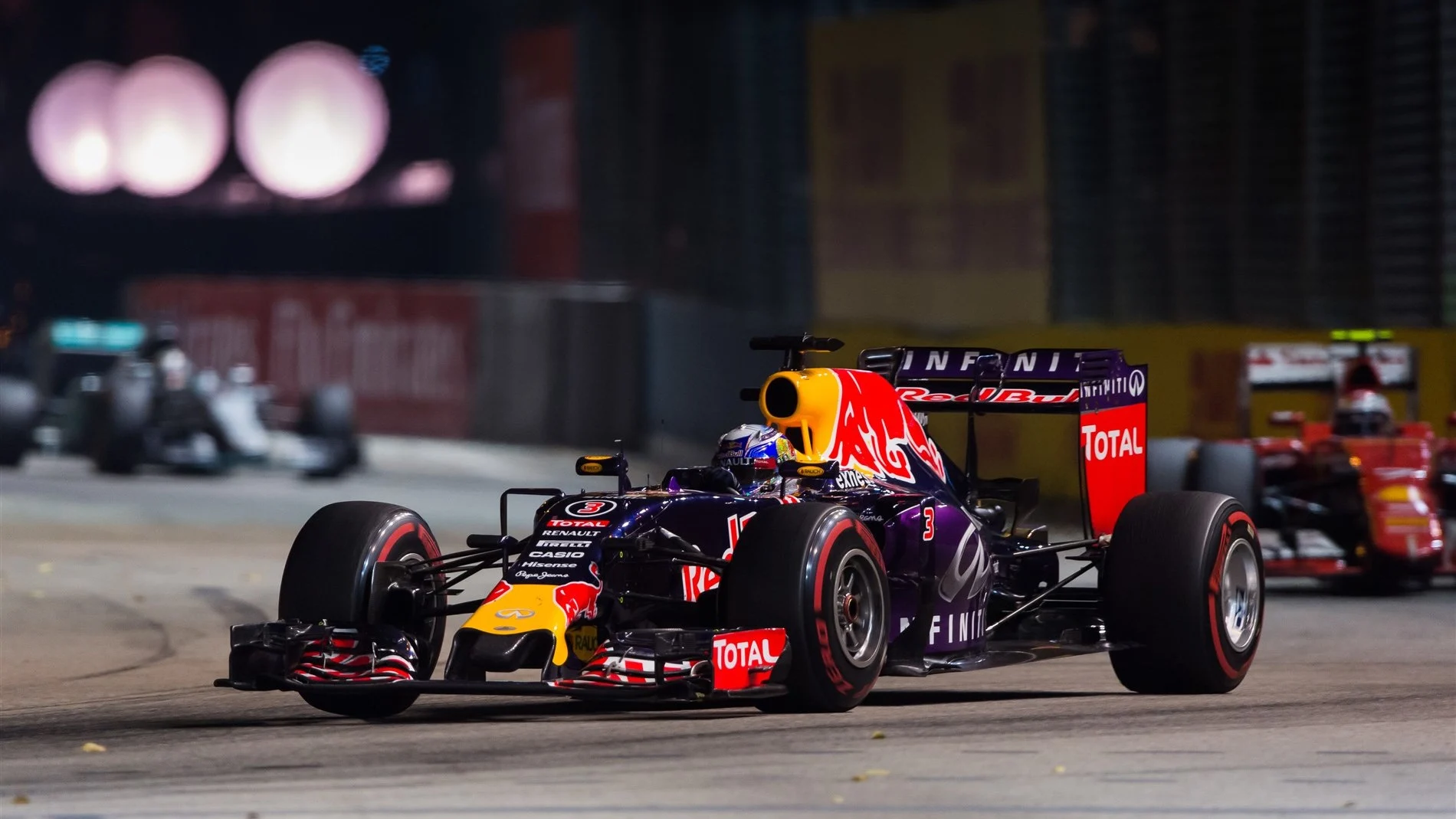 Daniel Ricciardo (AUS) Red Bull Racing RB11 at Formula One World Championship, Rd13, Singapore