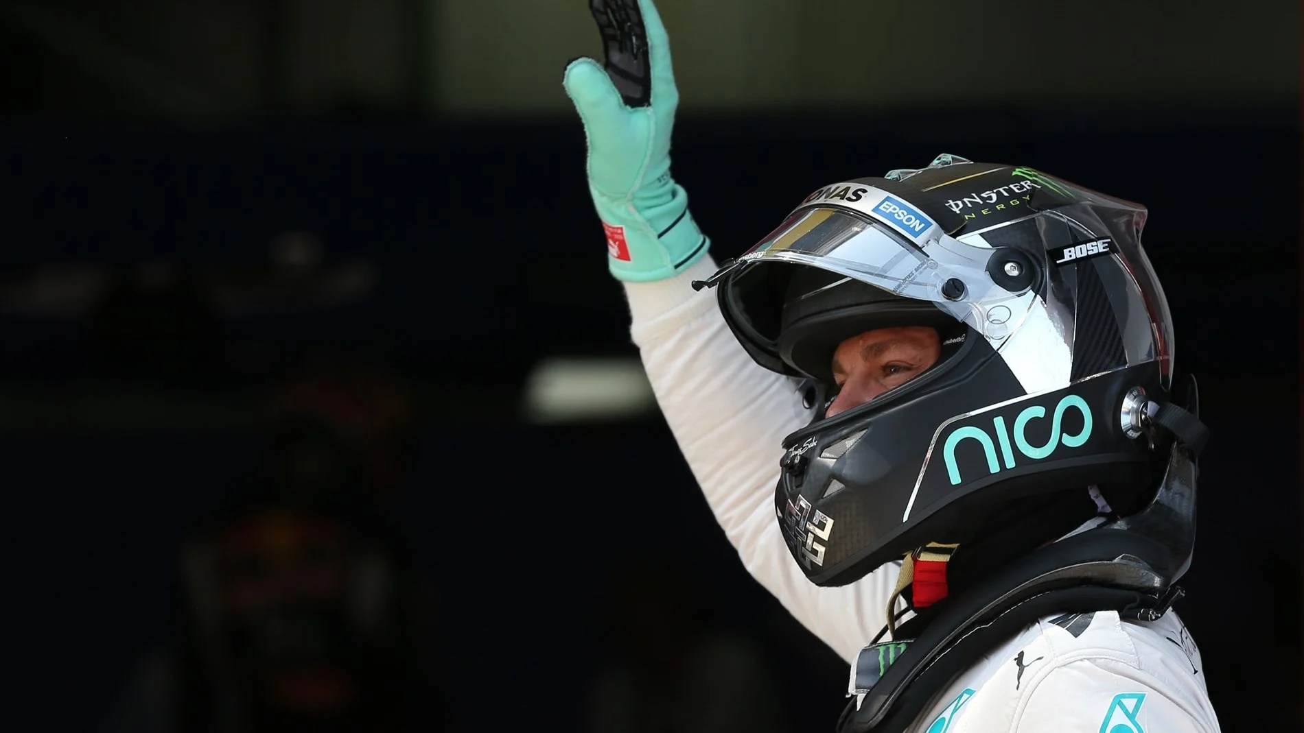 Pole sitter Nico Rosberg (GER) Mercedes AMG F1 celebrates in parc ferme at Formula One World