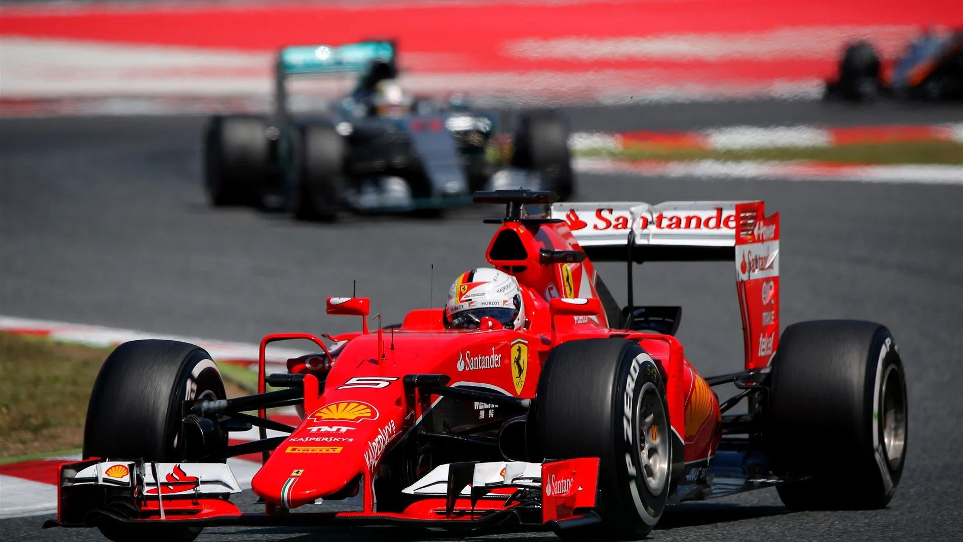 Sebastian Vettel (GER) Ferrari SF15-T at Formula One World Championship, Rd5, Spanish Grand Prix Race, Barcelona, Spain, Sunday 10 May 2015. © Sutton Motorsport Images