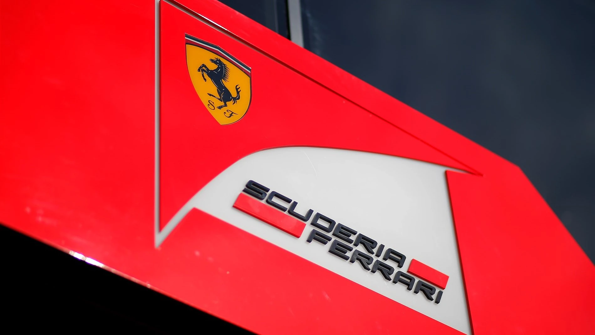 Ferrari logo at Formula One World Championship, Rd5, Spanish Grand Prix Preparations, Barcelona, Spain, Thursday 7 May 2015. © Sutton Motorsport Images