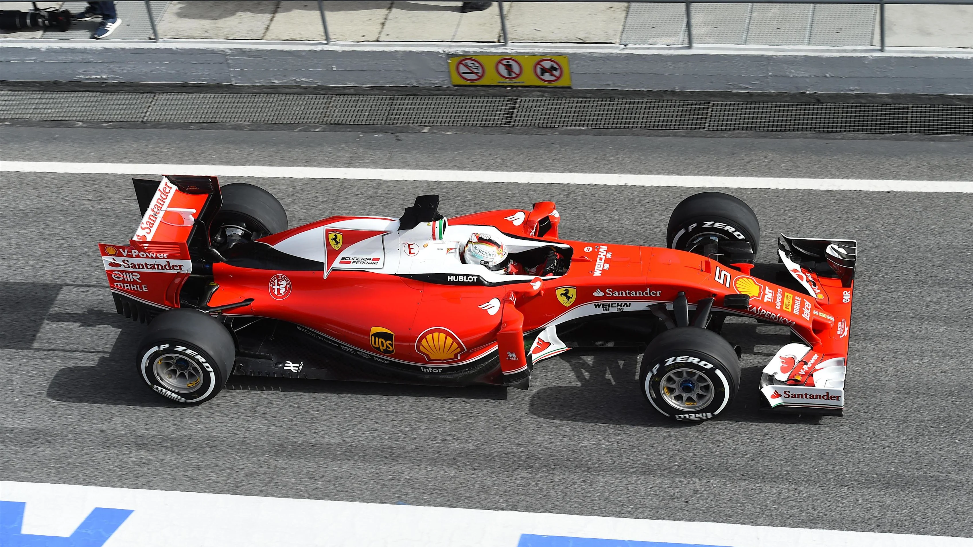 Sebastian Vettel (GER) Ferrari SF16-H at Formula One Testing, Day One, Barcelona, Spain, Monday 22