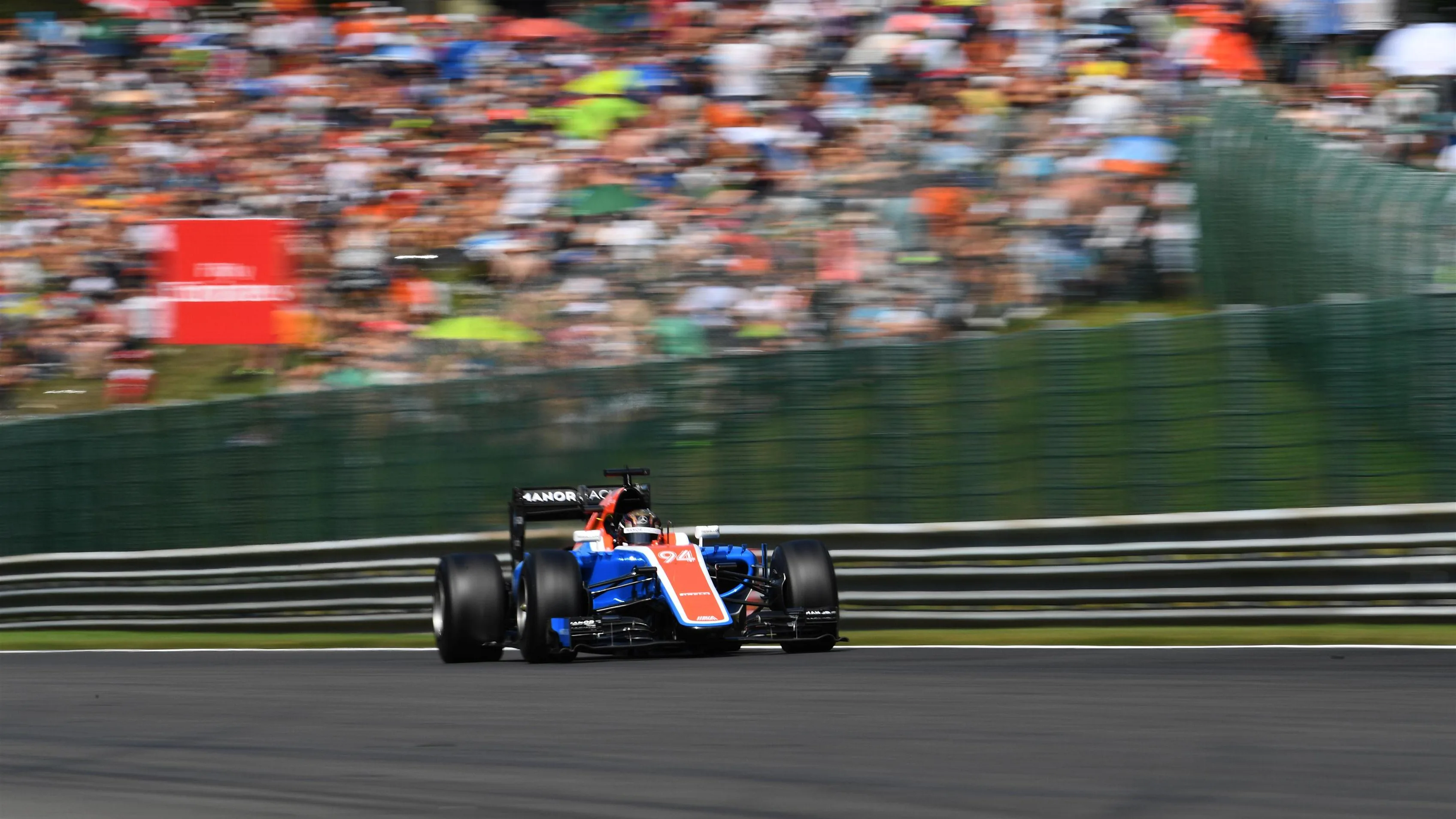 Pascal Wehrlein (GER) Manor Racing MRT05 at Formula One World Championship, Rd13, Belgian Grand Prix, Practice, Spa Francorchamps, Belgium, Friday 26 August 2016. © Sutton Images