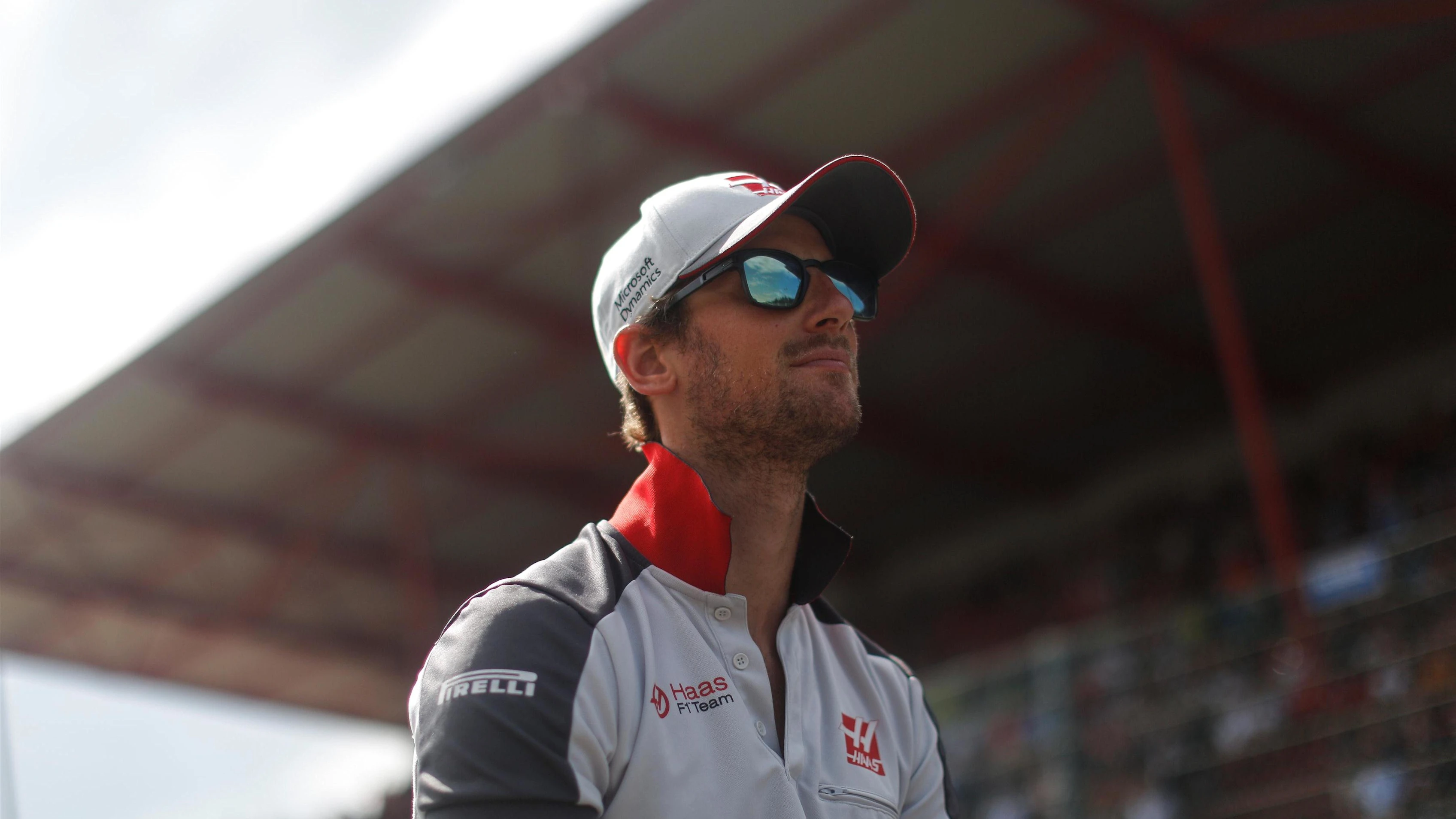Romain Grosjean (FRA) Haas F1 on the drivers parade at Formula One World Championship, Rd13, Belgian Grand Prix, Race, Spa Francorchamps, Belgium, Sunday 28 August 2016. © Sutton Images