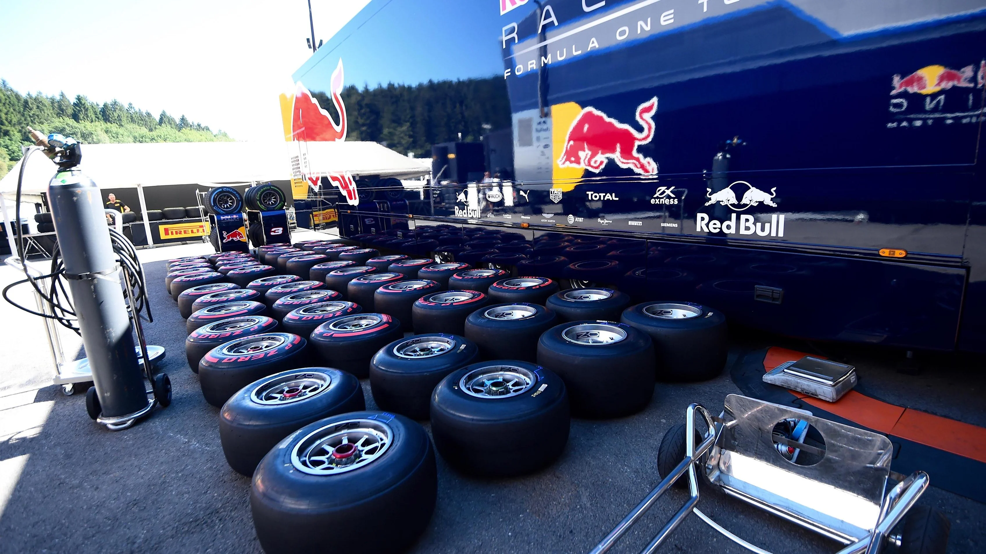 Red Bull Racing Pirelli tyres at Formula One World Championship, Rd13, Belgian Grand Prix,