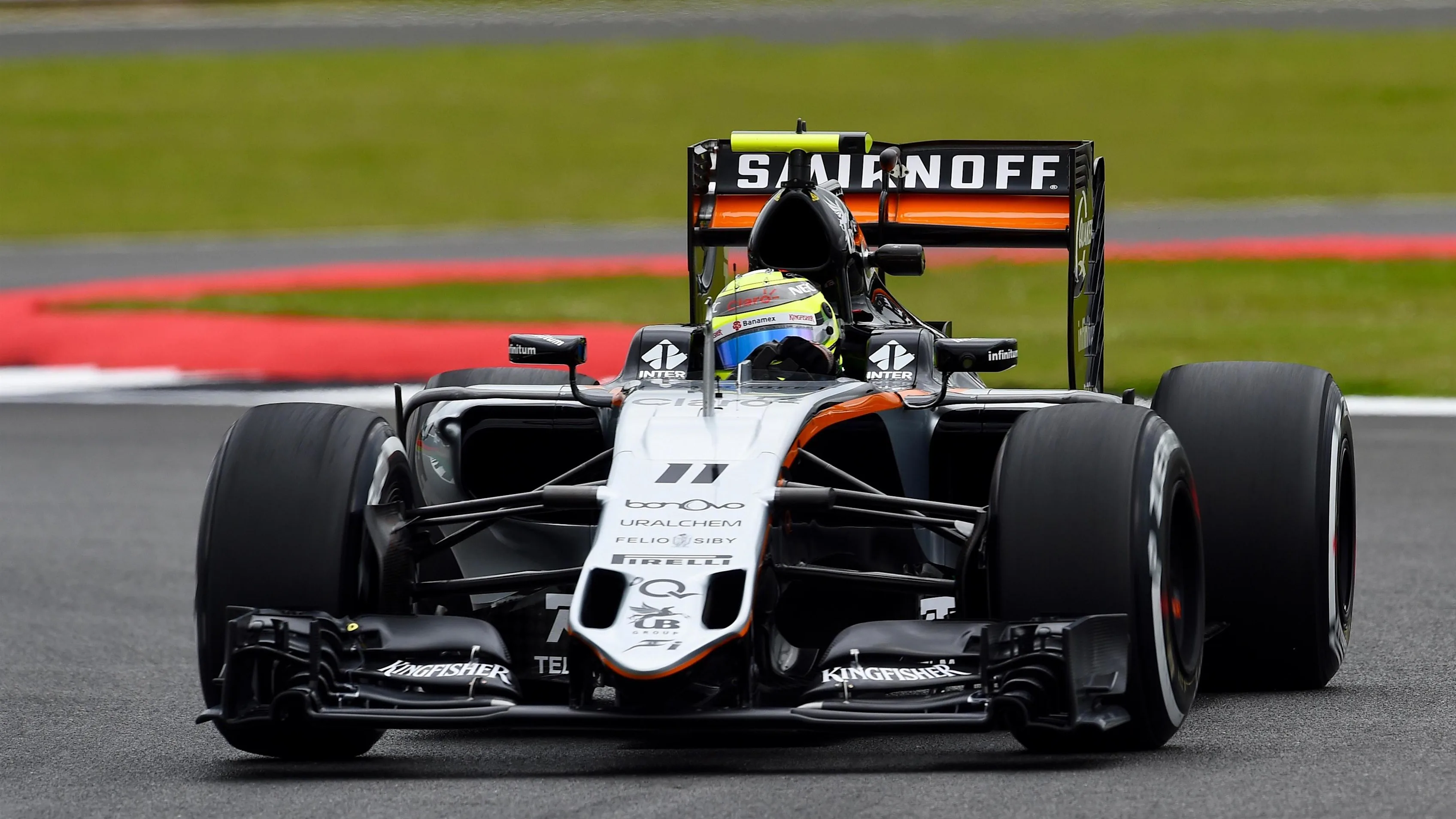 Sergio Perez (MEX) Force India VJM09 at Formula One World Championship, Rd10, British Grand Prix, Practice, Silverstone, England, Friday 8 July 2016. © Sutton Images