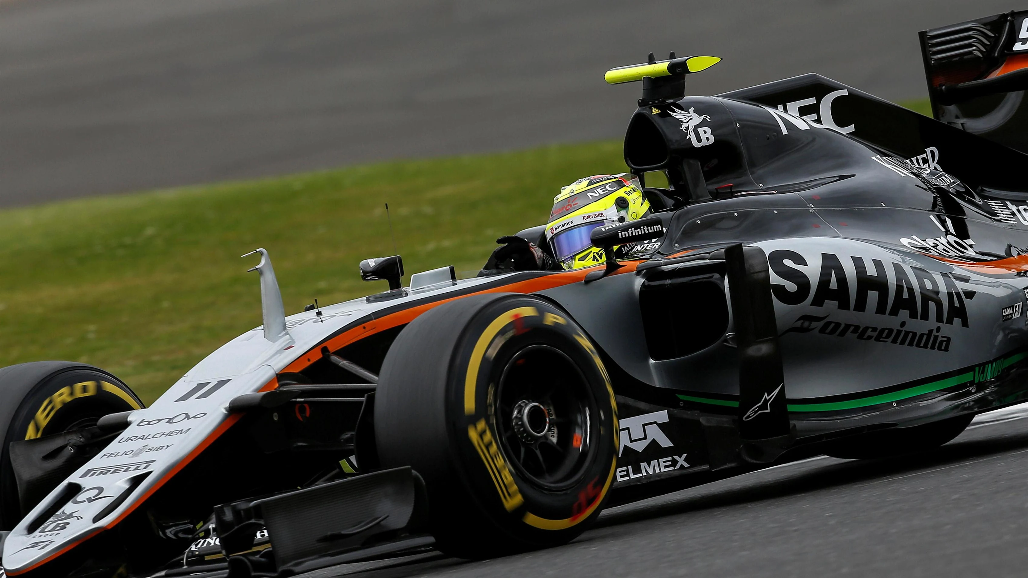 Sergio Perez (MEX) Force India VJM09 at Formula One World Championship, Rd10, British Grand Prix, Qualifying, Silverstone, England, Saturday 9 July 2016. © Sutton Images