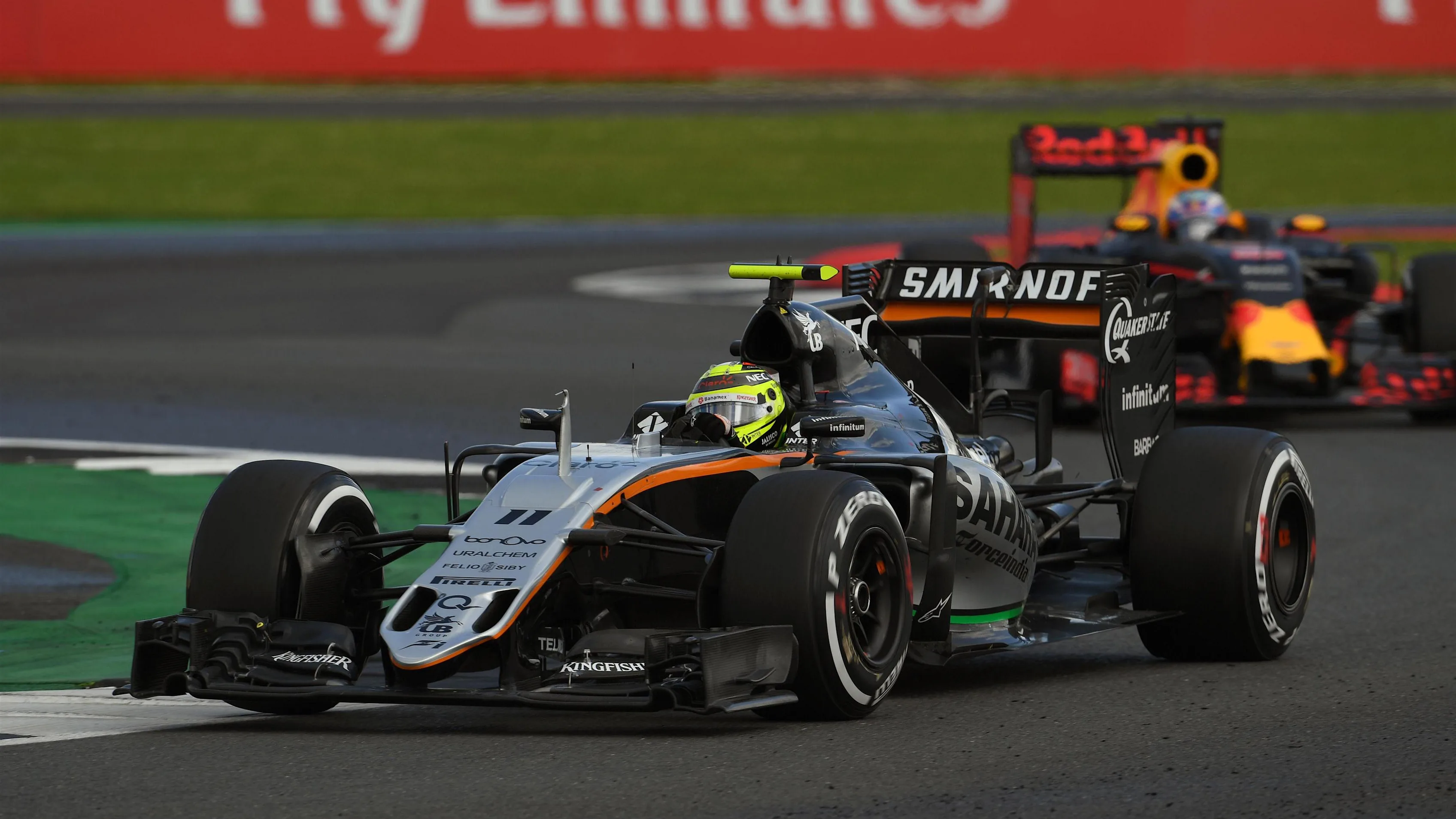 Sergio Perez (MEX) Force India VJM09 at Formula One World Championship, Rd10, British Grand Prix, Race, Silverstone, England, Sunday 10 July 2016. © Sutton Images
