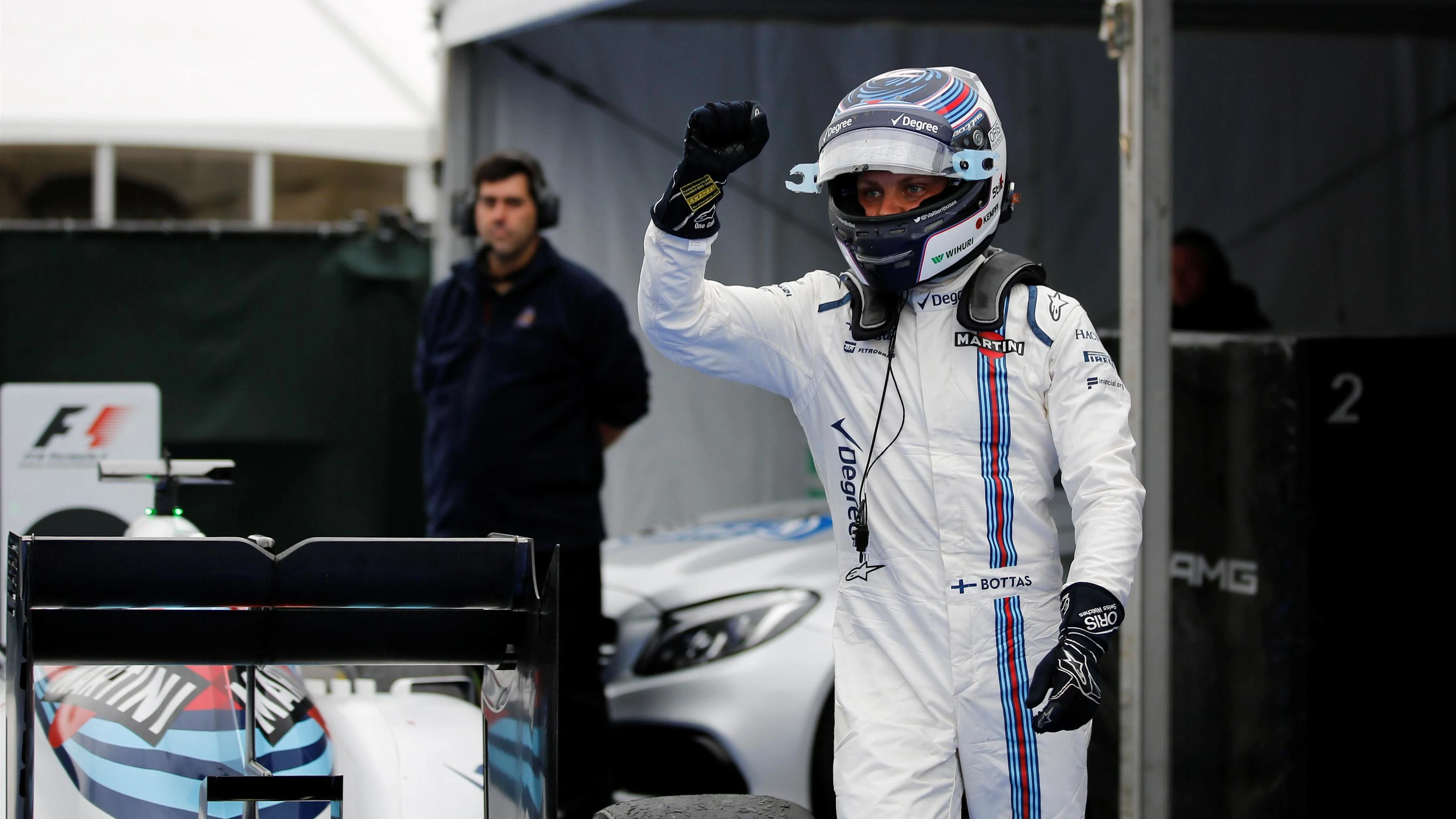 Valtteri Bottas (FIN) Williams celebrates in parc ferme at Formula One World Championship, Rd7, Canadian Grand Prix, Race, Montreal, Canada, Sunday 12 June 2016. © Sutton Images