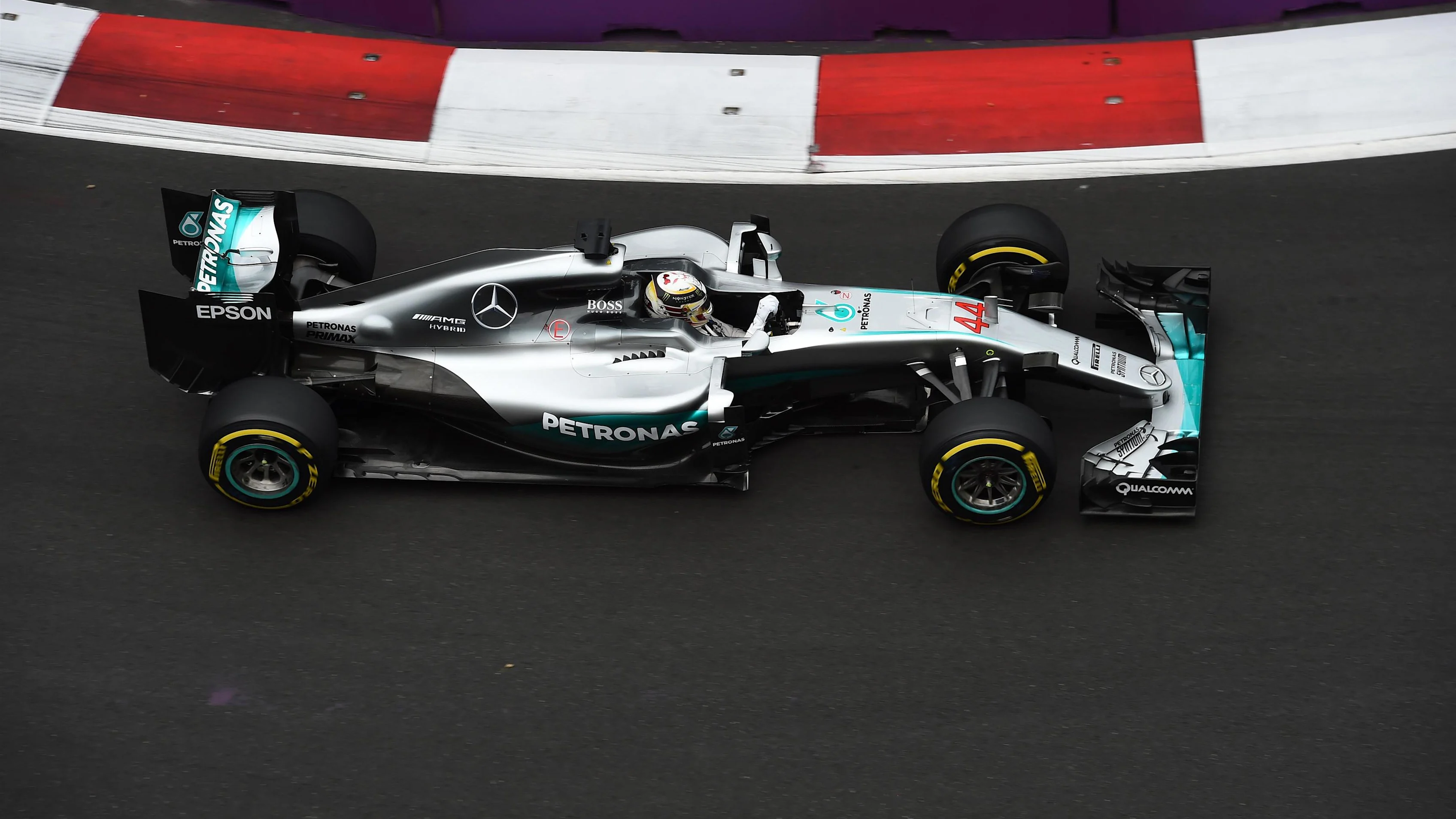 Lewis Hamilton (GBR) Mercedes-Benz F1 W07 Hybrid at Formula One World Championship, Rd8, European Grand Prix, Practice, Baku City Circuit, Baku, Azerbaijan, Friday 17 June 2016. © Sutton Images