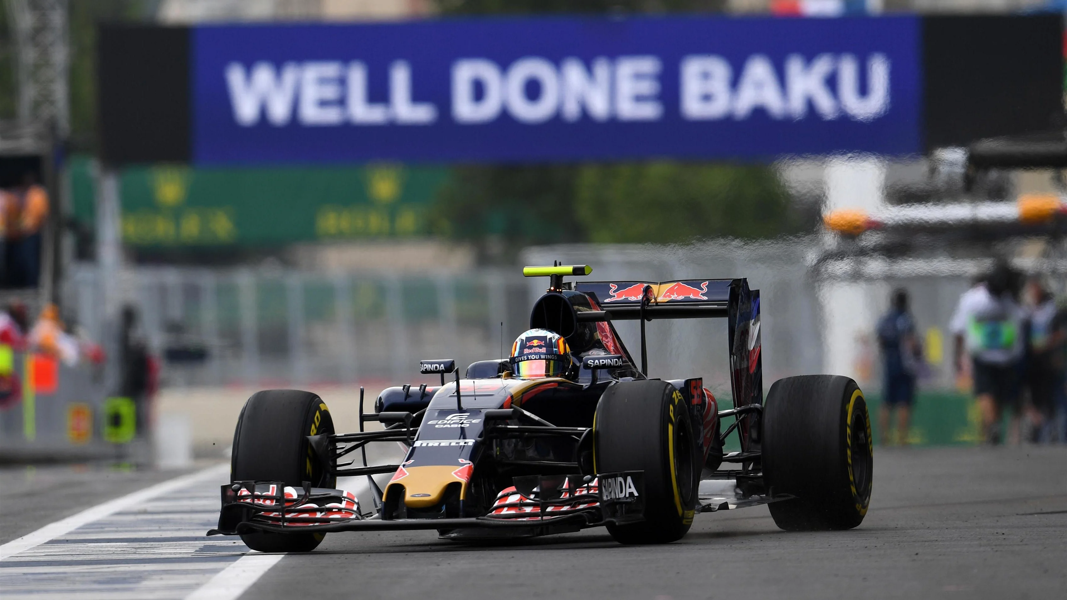 Carlos Sainz jr (ESP) Scuderia Toro Rosso STR11 at Formula One World Championship, Rd8, European Grand Prix, Practice, Baku City Circuit, Baku, Azerbaijan, Friday 17 June 2016. © Sutton Images