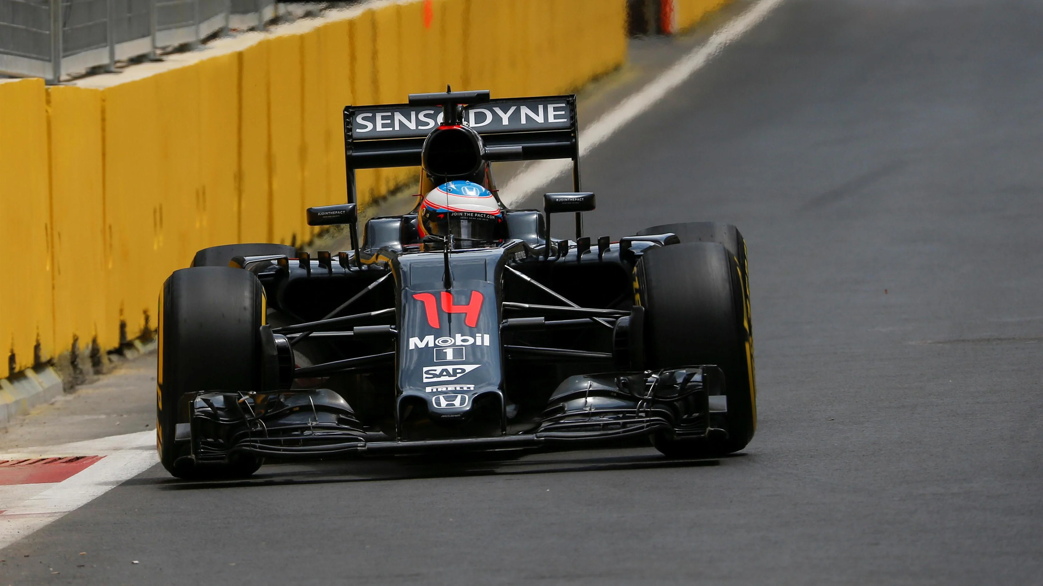 Fernando Alonso (ESP) McLaren MP4-31 at Formula One World Championship, Rd8, European Grand Prix, Practice, Baku City Circuit, Baku, Azerbaijan, Friday 17 June 2016. © Sutton Images