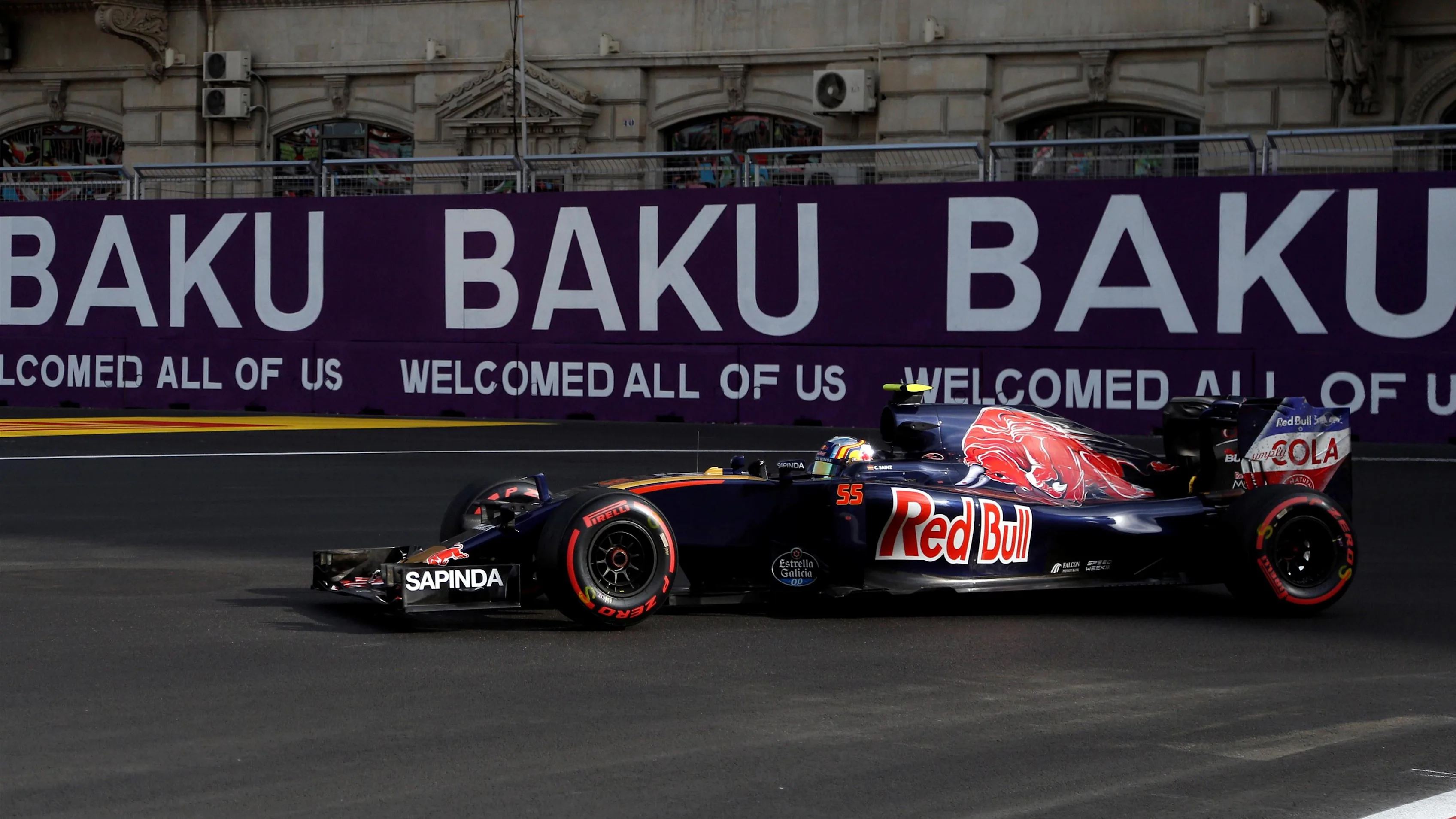 Carlos Sainz jr (ESP) Scuderia Toro Rosso STR11 at Formula One World Championship, Rd8, European Grand Prix, Qualifying, Baku City Circuit, Baku, Azerbaijan, Saturday 18 June 2016. © Sutton Images