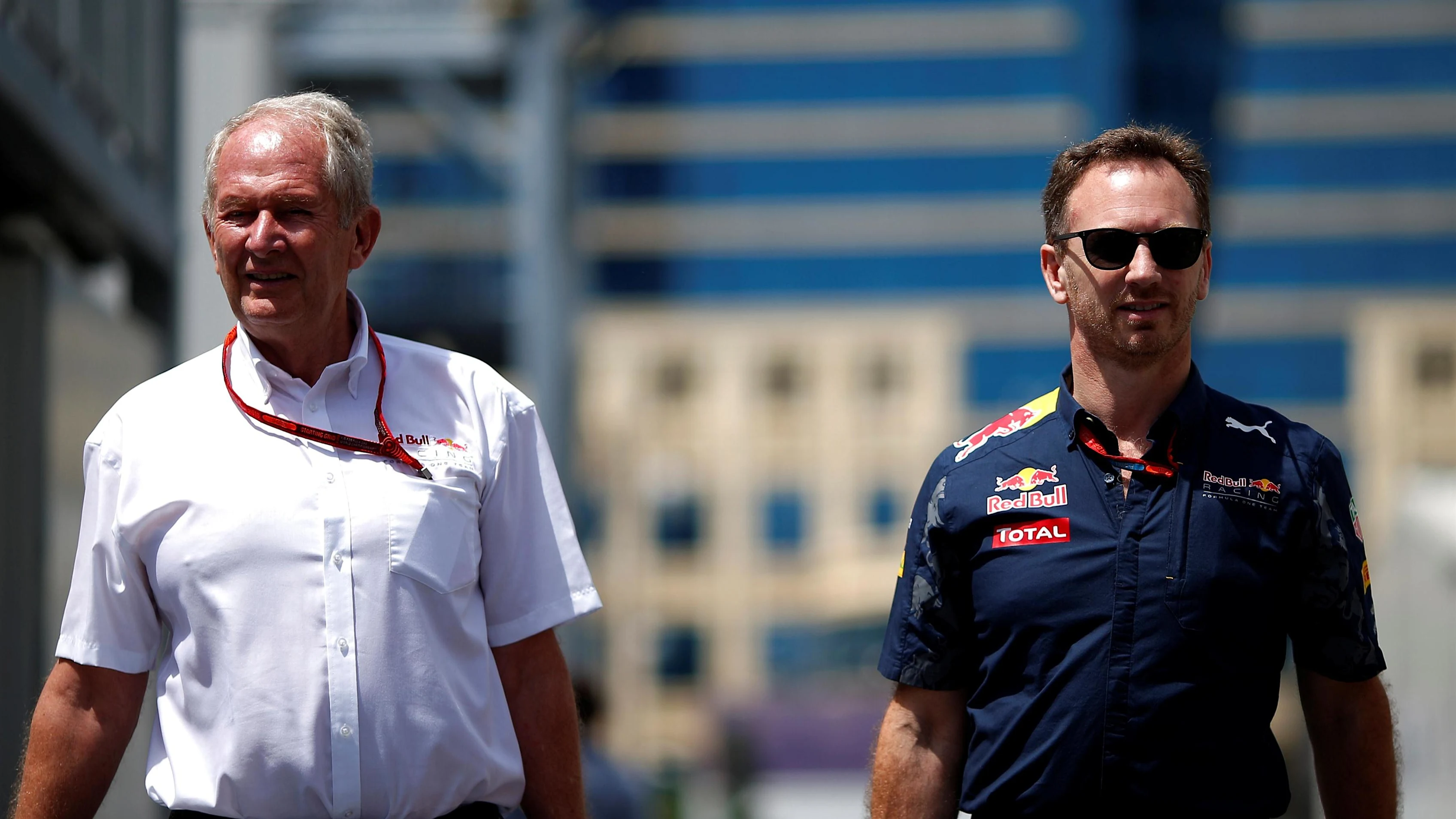 Dr Helmut Marko (AUT) Red Bull Motorsport Consultant and Christian Horner (GBR) Red Bull Racing Team Principal at Formula One World Championship, Rd8, European Grand Prix, Qualifying, Baku City Circuit, Baku, Azerbaijan, Saturday 18 June 2016. © Sutton Images