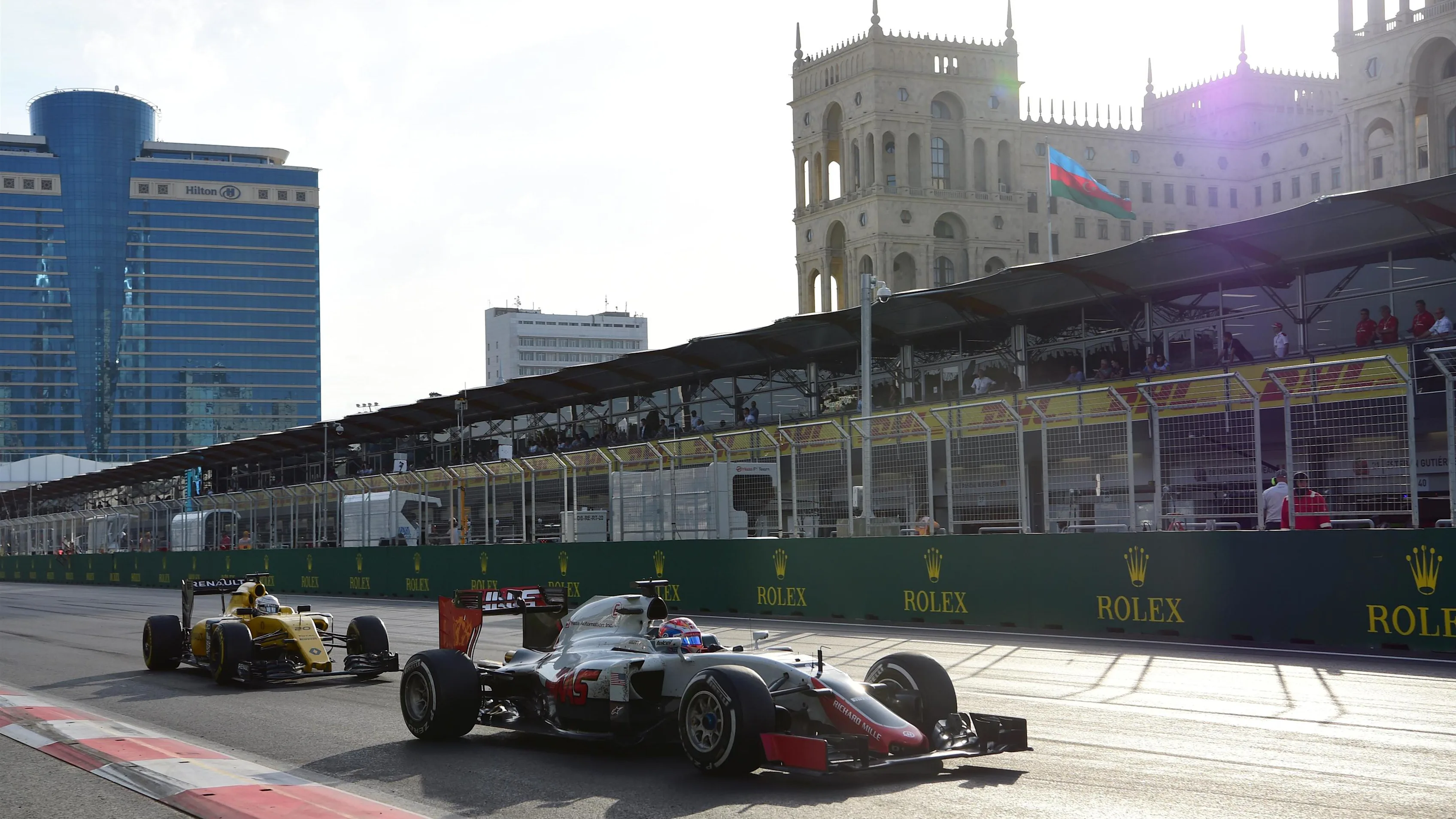 Romain Grosjean (FRA) Haas VF-16 at Formula One World Championship, Rd8, European Grand Prix, Race, Baku City Circuit, Baku, Azerbaijan, Sunday 19 June 2016. © Sutton Images