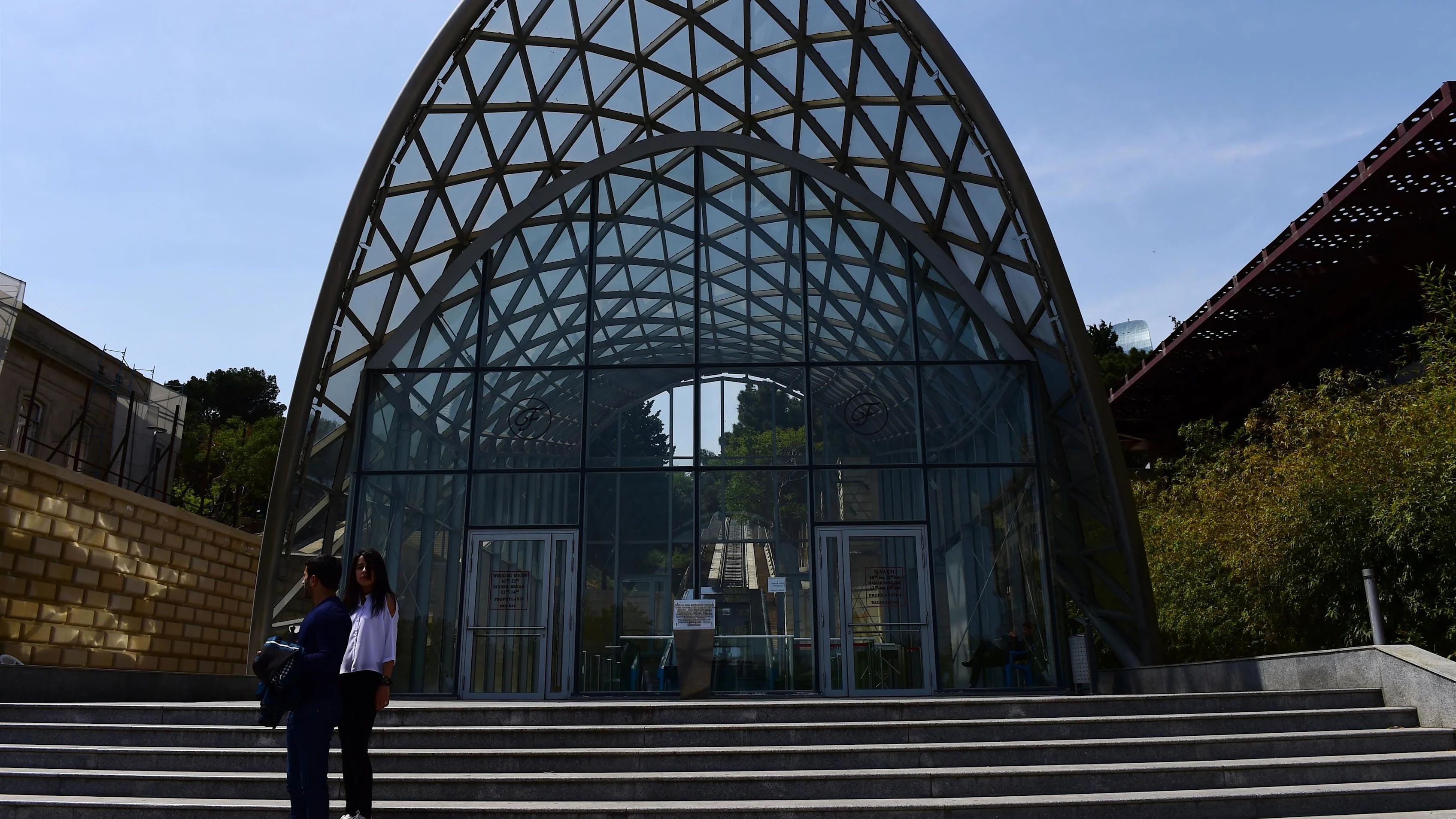 Entrance to Baku Funicular at Baku City Visit, Baku, Azerbaijan, 28-29 April 2016. © Sutton Motorsport Images