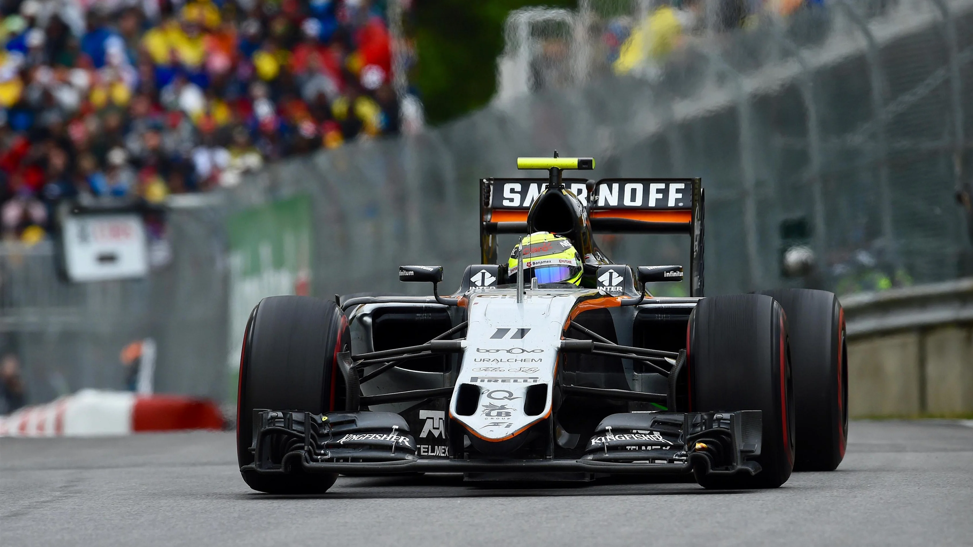 Sergio Perez (MEX) Force India VJM09 at Formula One World Championship, Rd7, Canadian Grand Prix, Race, Montreal, Canada, Sunday 12 June 2016. © Sutton Images