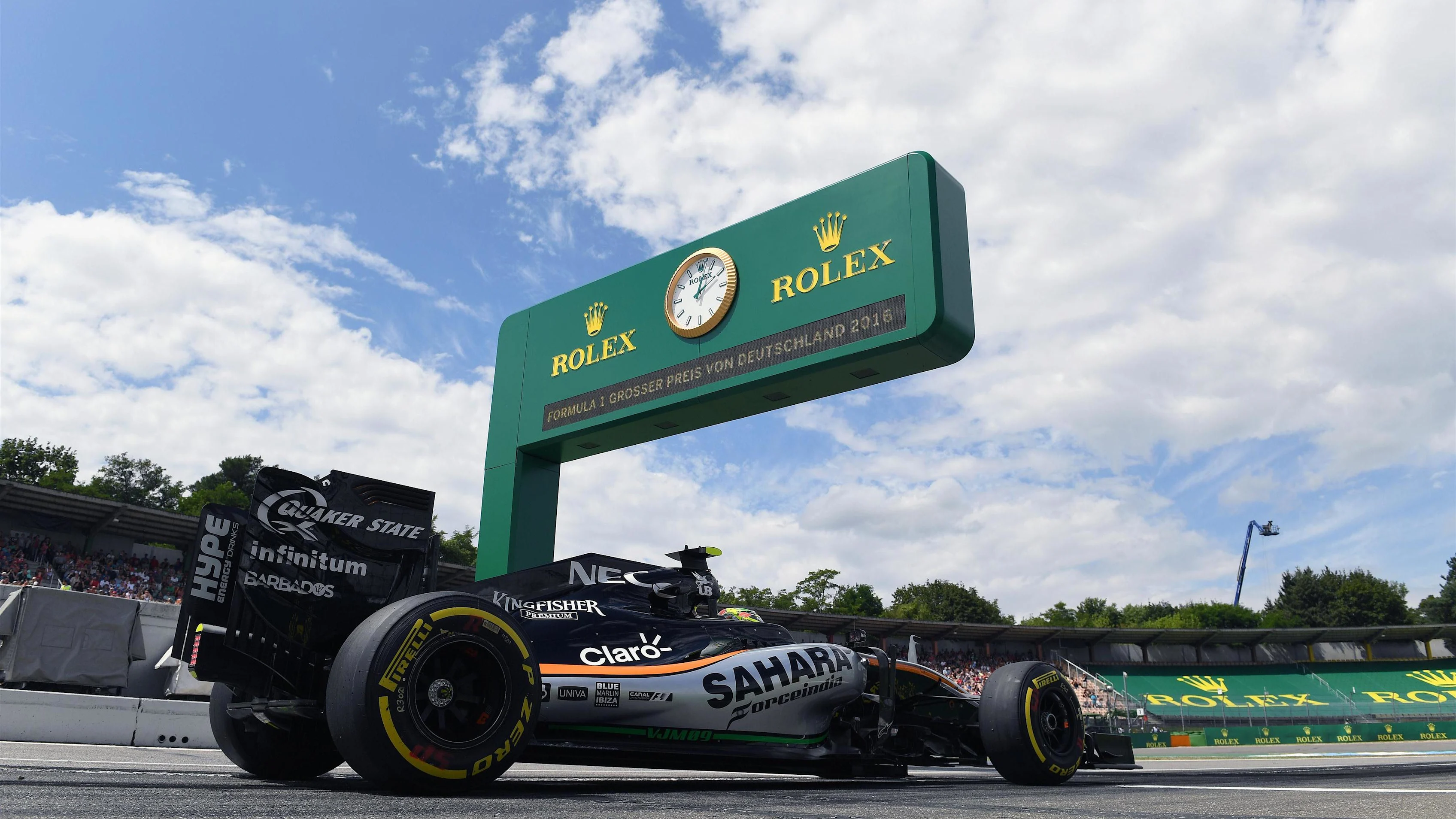 Sergio Perez (MEX) Force India VJM09 at Formula One World Championship, Rd12, German Grand Prix, Practice, Hockenheim, Germany, Friday 29 July 2016. © Sutton Images