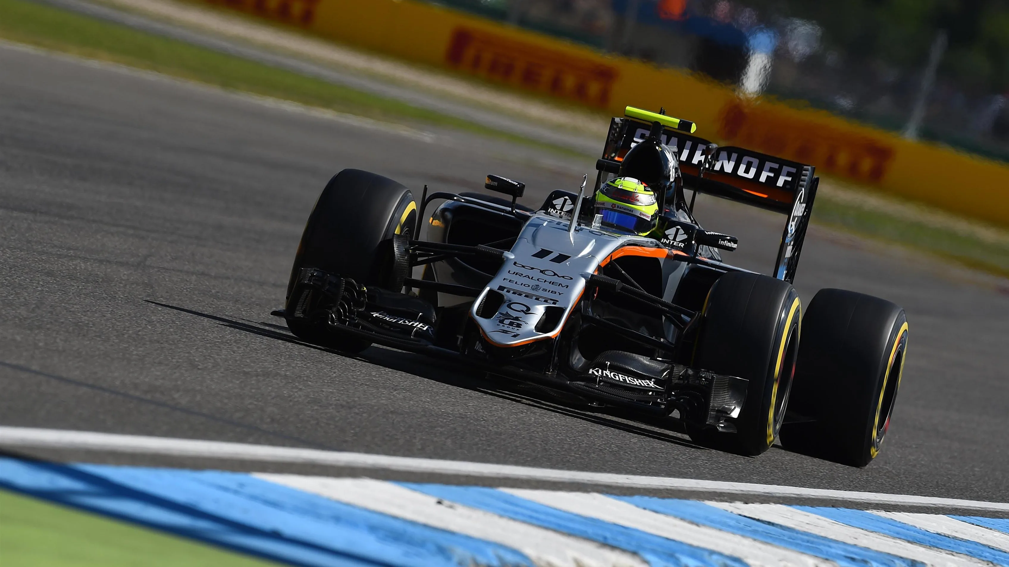 Sergio Perez (MEX) Force India VJM09 at Formula One World Championship, Rd12, German Grand Prix, Qualifying, Hockenheim, Germany, Saturday 30 July 2016. © Sutton Images