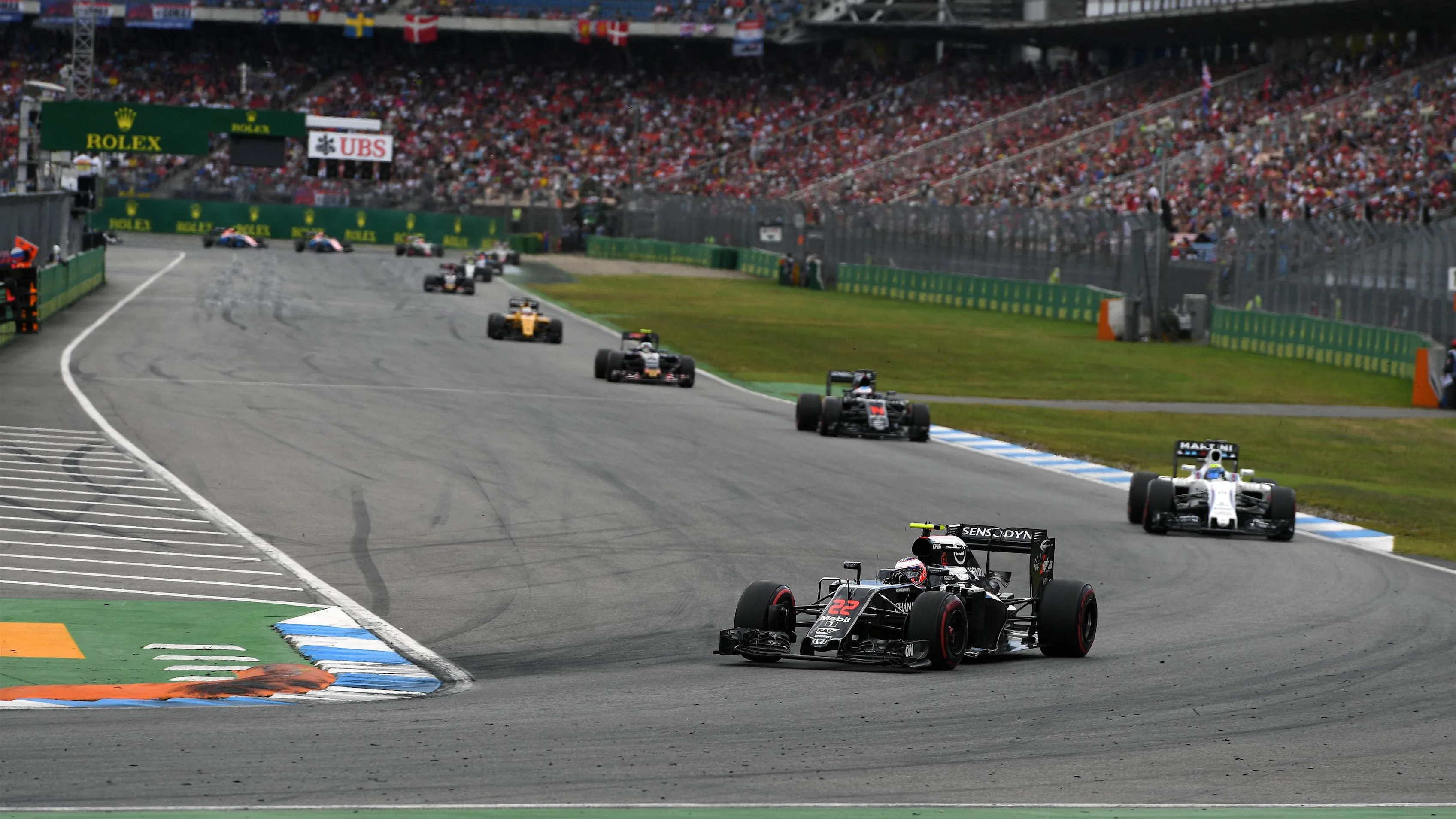 Jenson Button (GBR) McLaren MP4-31 at Formula One World Championship, Rd12, German Grand Prix, Race, Hockenheim, Germany, Sunday 31 July 2016. © Sutton Images