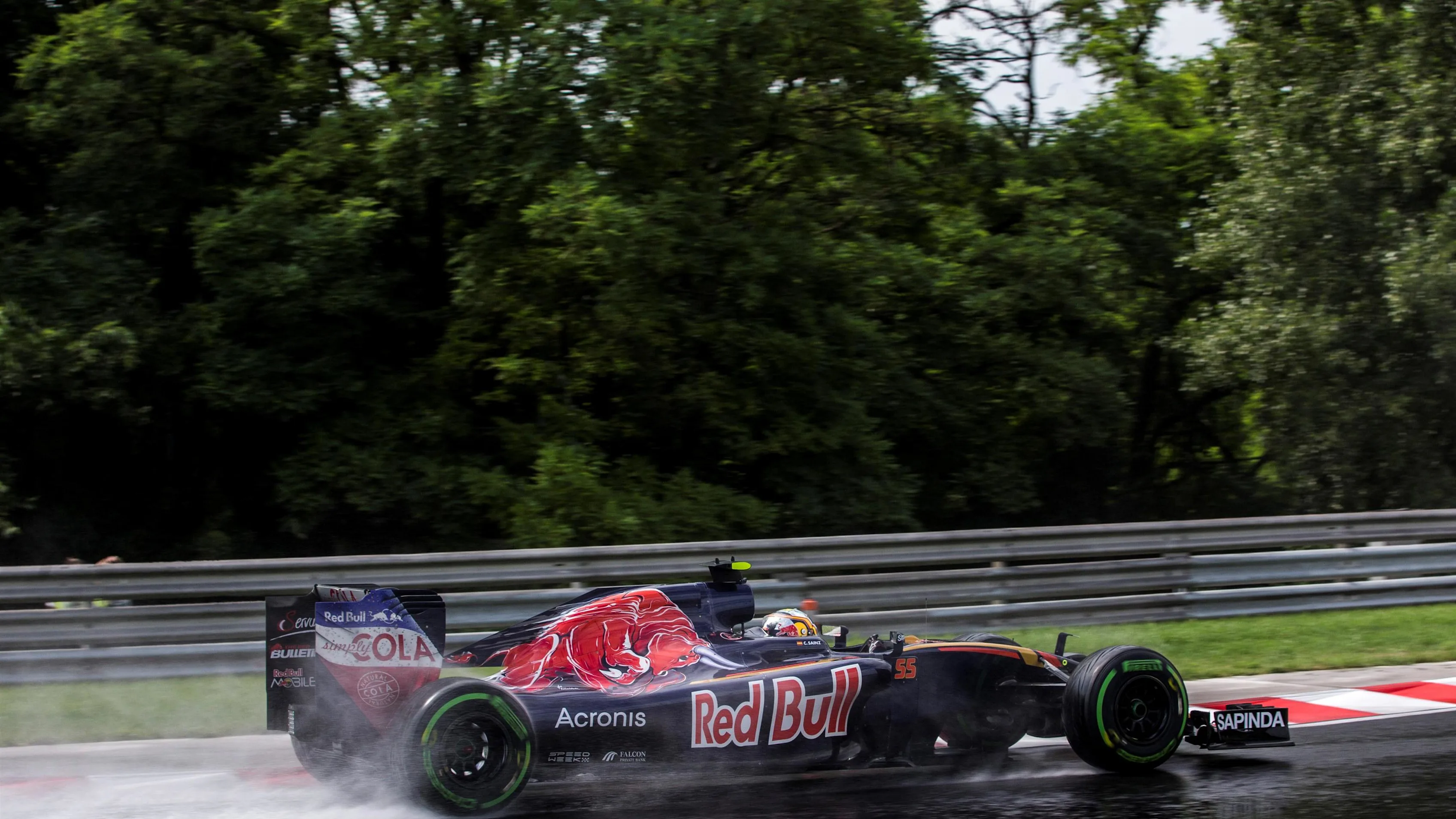 Carlos Sainz (ESP) Scuderia Toro Rosso STR11 at Formula One World Championship, Rd11, Hungarian Grand Prix, Qualifying, Hungaroring, Hungary, Saturday 23 July 2016. © Sutton Images