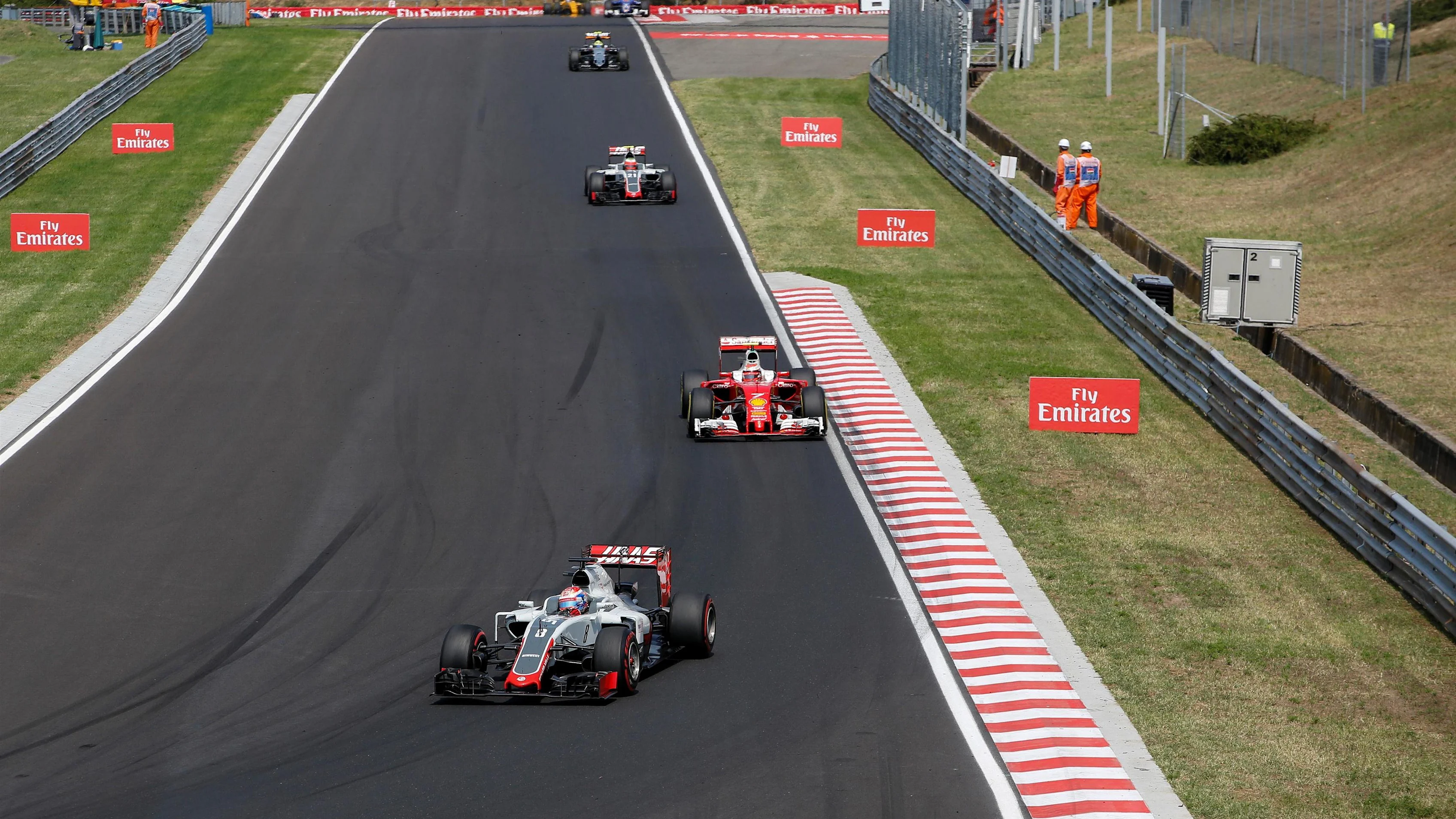 Romain Grosjean (FRA) Haas VF-16 at Formula One World Championship, Rd11, Hungarian Grand Prix, Race, Hungaroring, Hungary, Sunday 24 July 2016. © Sutton Images