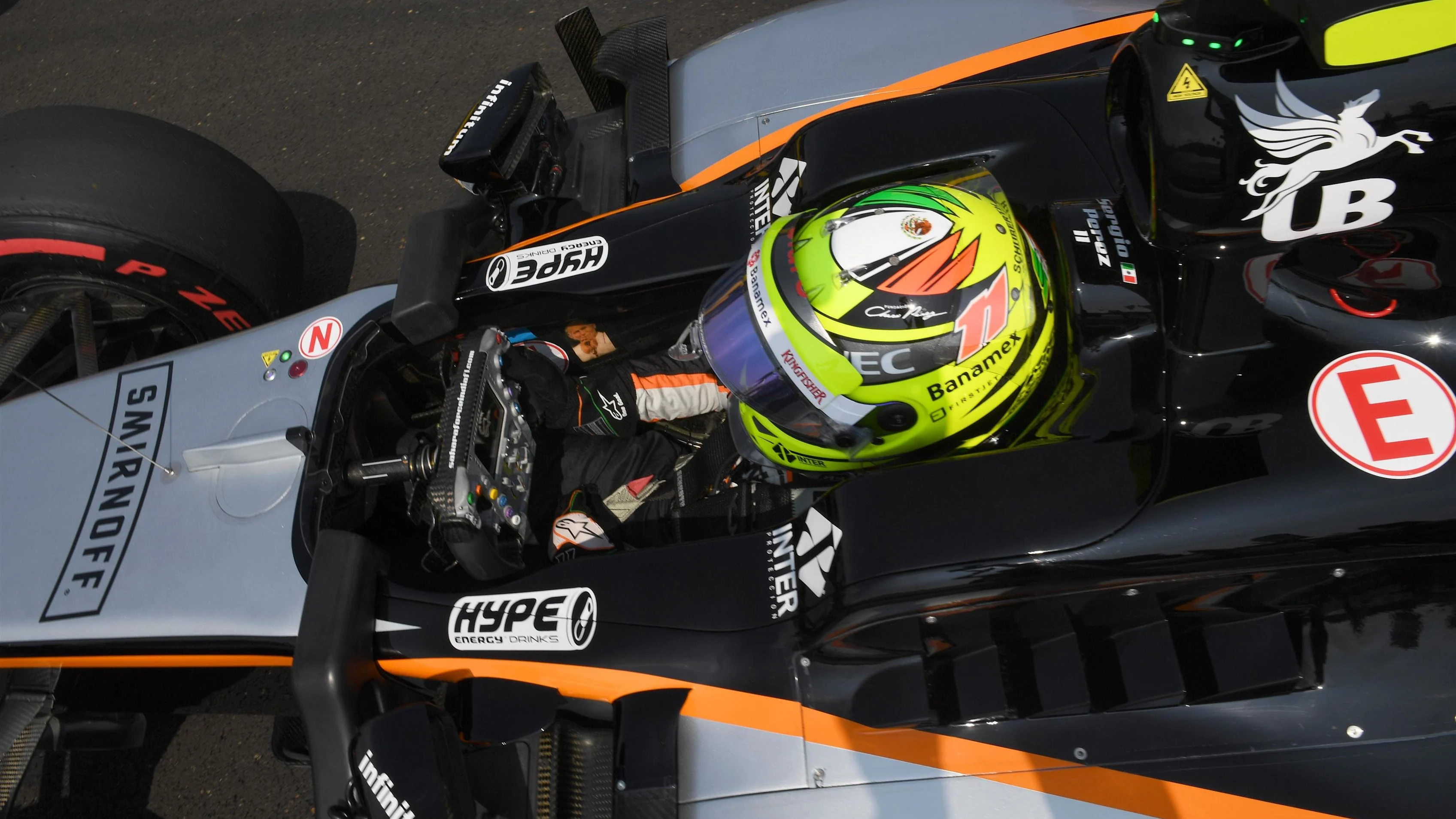 Sergio Perez (MEX) Force India VJM09 on the grid at Formula One World Championship, Rd11, Hungarian
