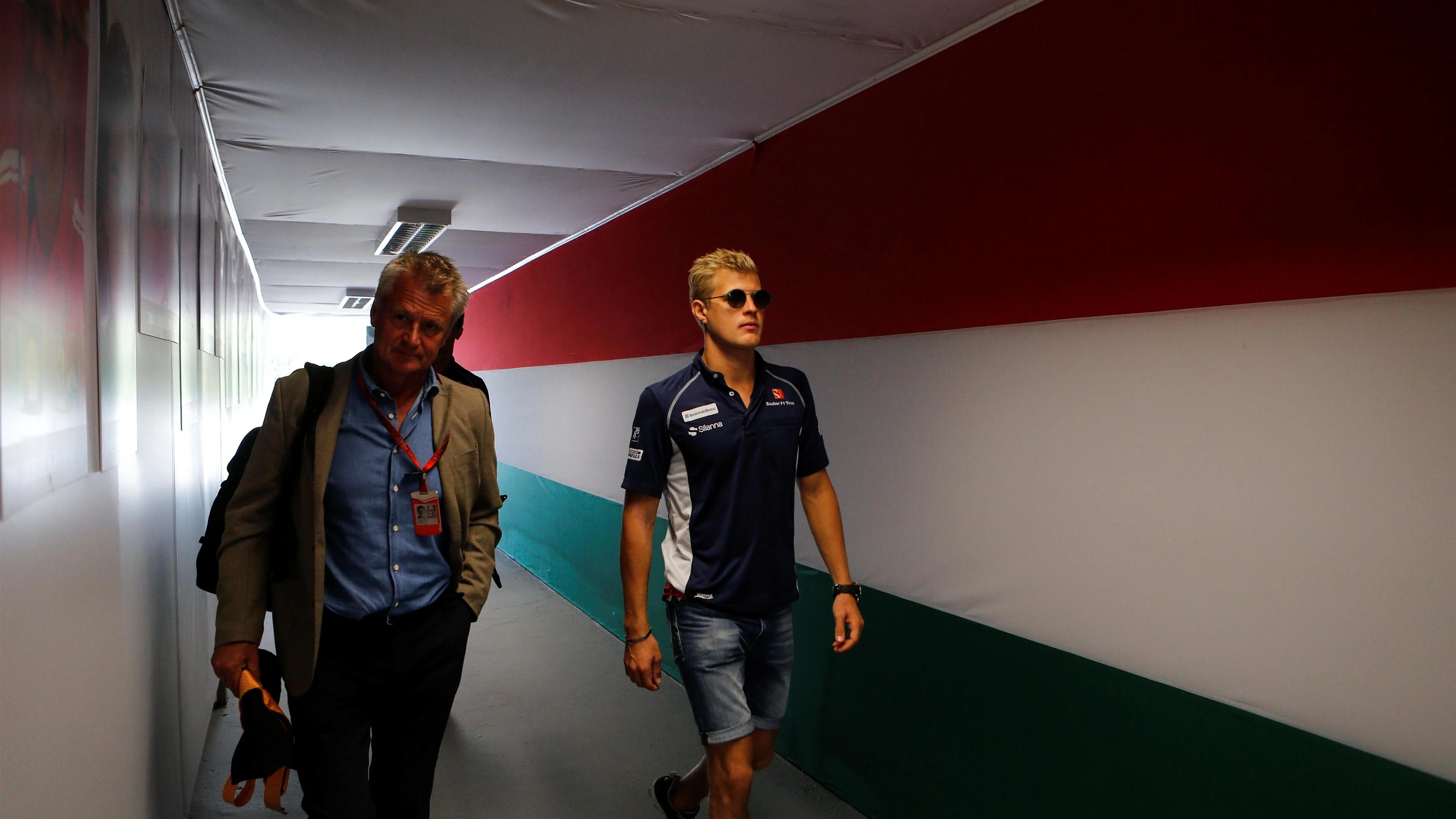 Marcus Ericsson (SWE) Sauber with his manager Eje Elgh (SWE) at Formula One World Championship, Rd11, Preparations, Hungaroring, Hungary, Thursday 21 July 2016. © Sutton Images