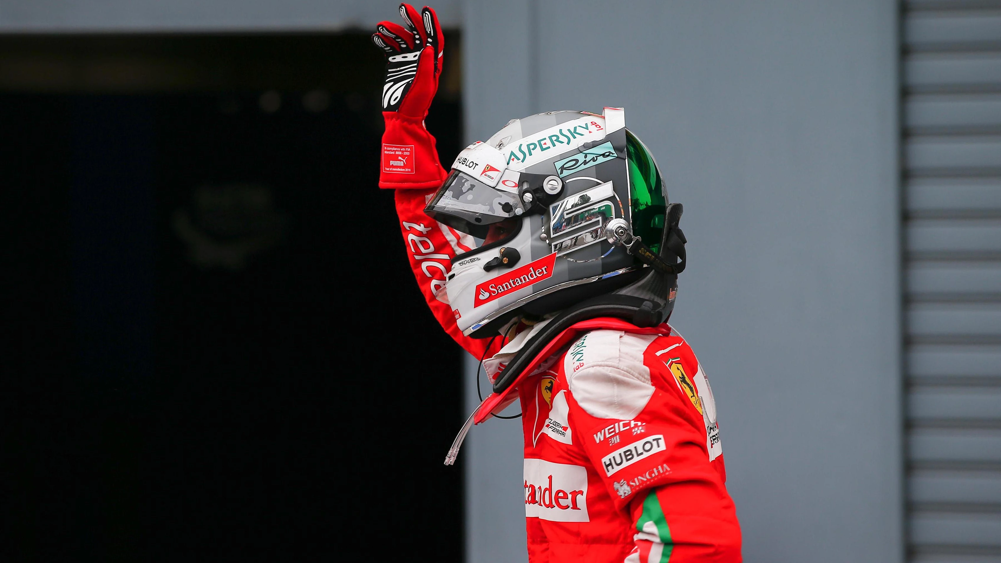 Sebastian Vettel (GER) Ferrari celebrates in parc ferme at Formula One World Championship, Rd14, Italian Grand Prix, Race, Monza, Italy, Sunday 4 September 2016. © Sutton Images