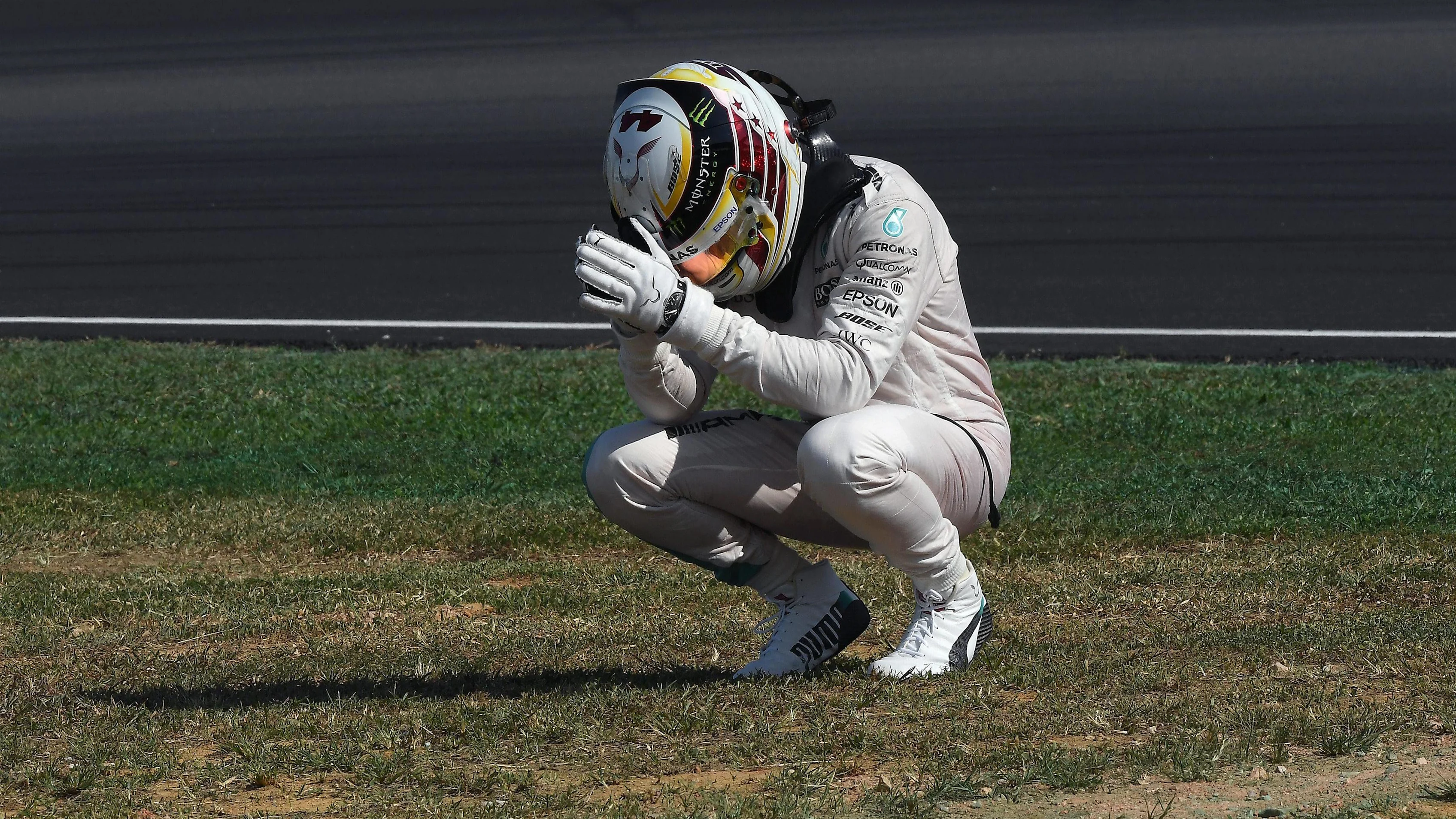 Race retiree Lewis Hamilton (GBR) Mercedes AMG F1 at Formula One World Championship, Rd16,