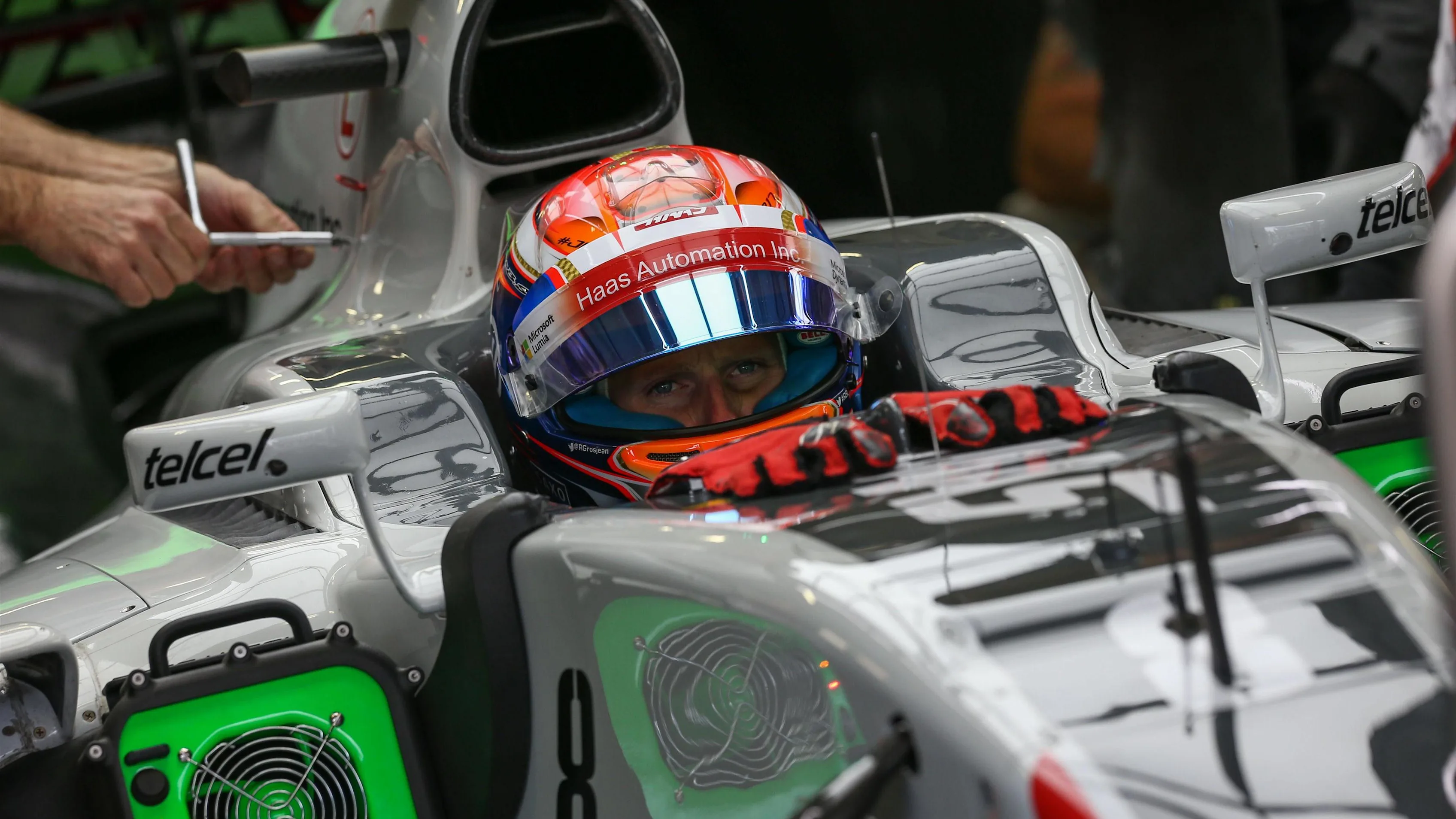 Romain Grosjean (FRA) Haas VF-16 at Formula One World Championship, Rd19, Mexican Grand Prix, Practice, Circuit Hermanos Rodriguez, Mexico City, Mexico, Friday 28 October 2016. © Sutton Images