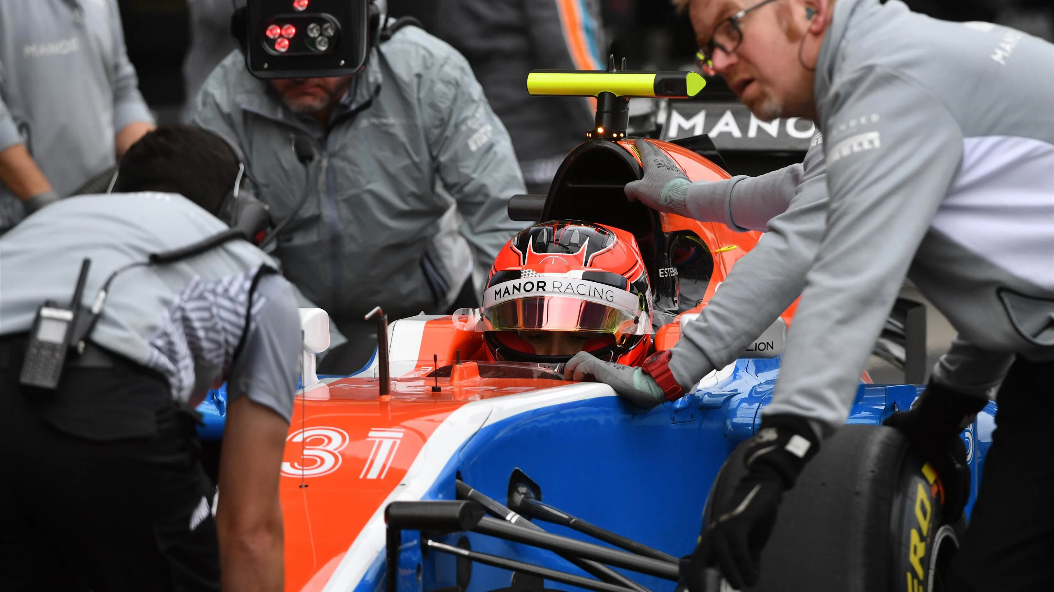 Esteban Ocon (FRA) Manor Racing MRT05 at Formula One World Championship, Rd19, Mexican Grand Prix,