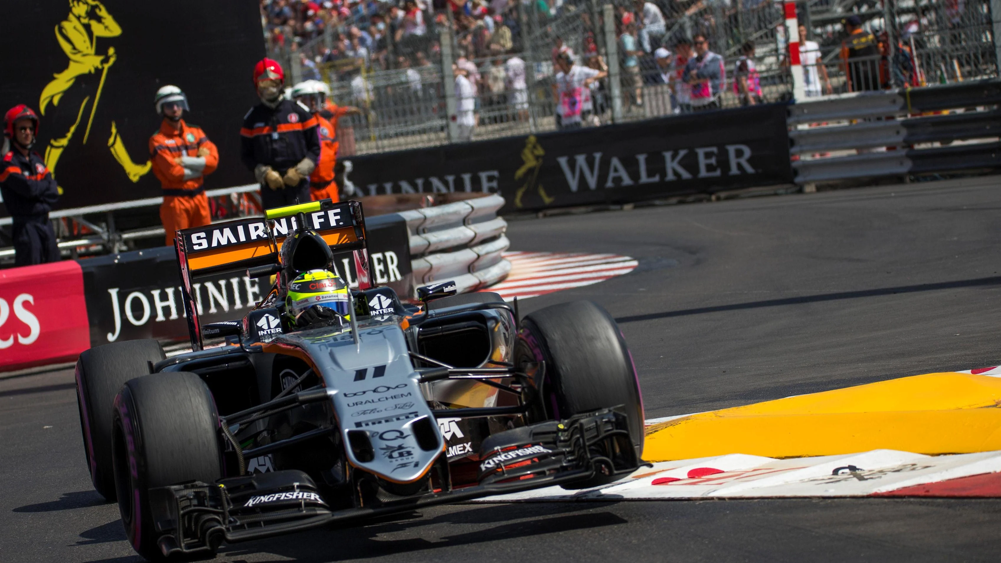 Sergio Perez (MEX) Force India VJM09 at Formula One World Championship, Rd6, Monaco Grand Prix, Qualifying, Monte-Carlo, Monaco, Saturday 28 May 2016. © Sutton Images