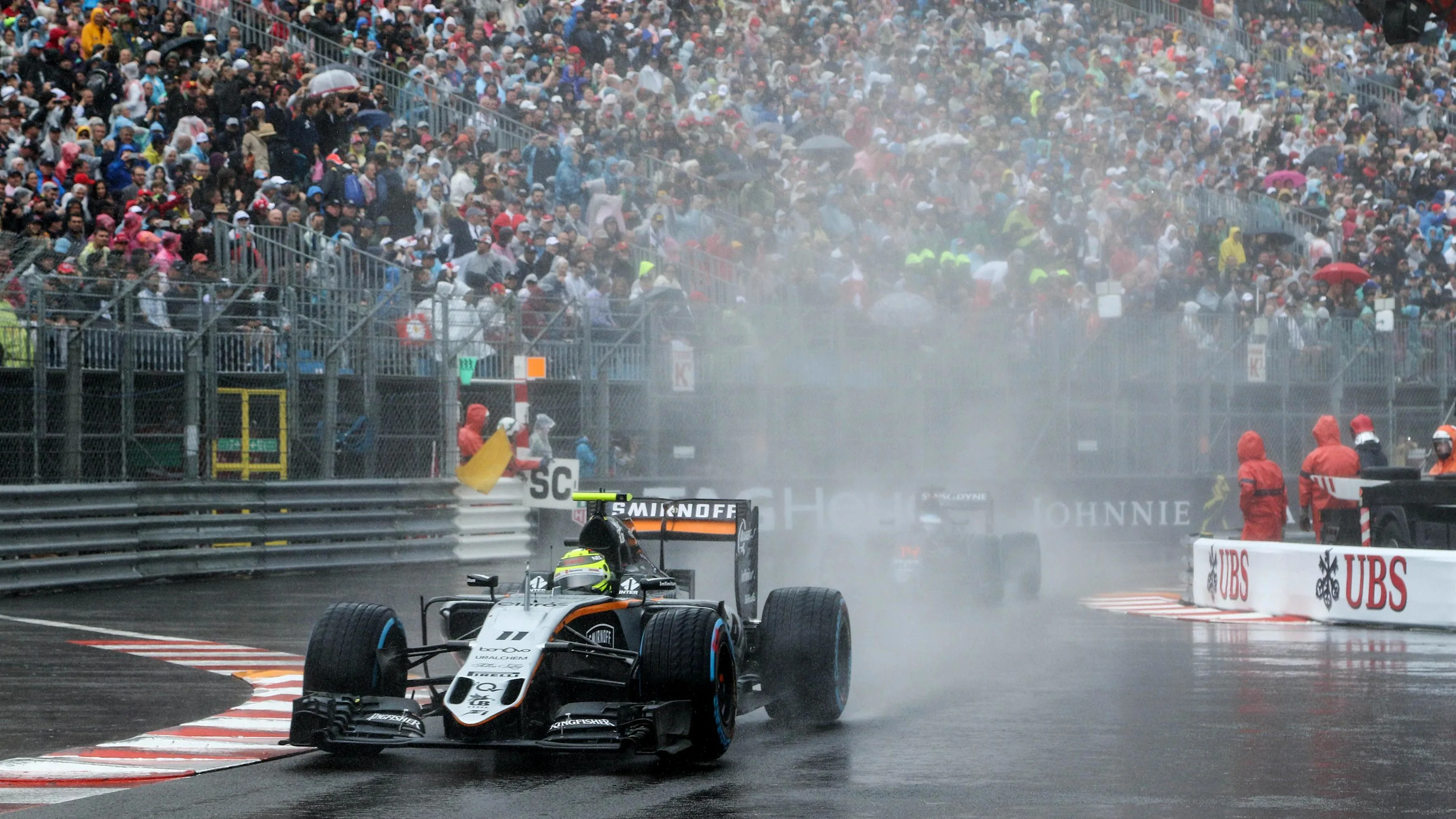 Sergio Perez (MEX) Force India VJM09 at Formula One World Championship, Rd6, Monaco Grand Prix, Race, Monte-Carlo, Monaco, Sunday 29 May 2016. © Sutton Images