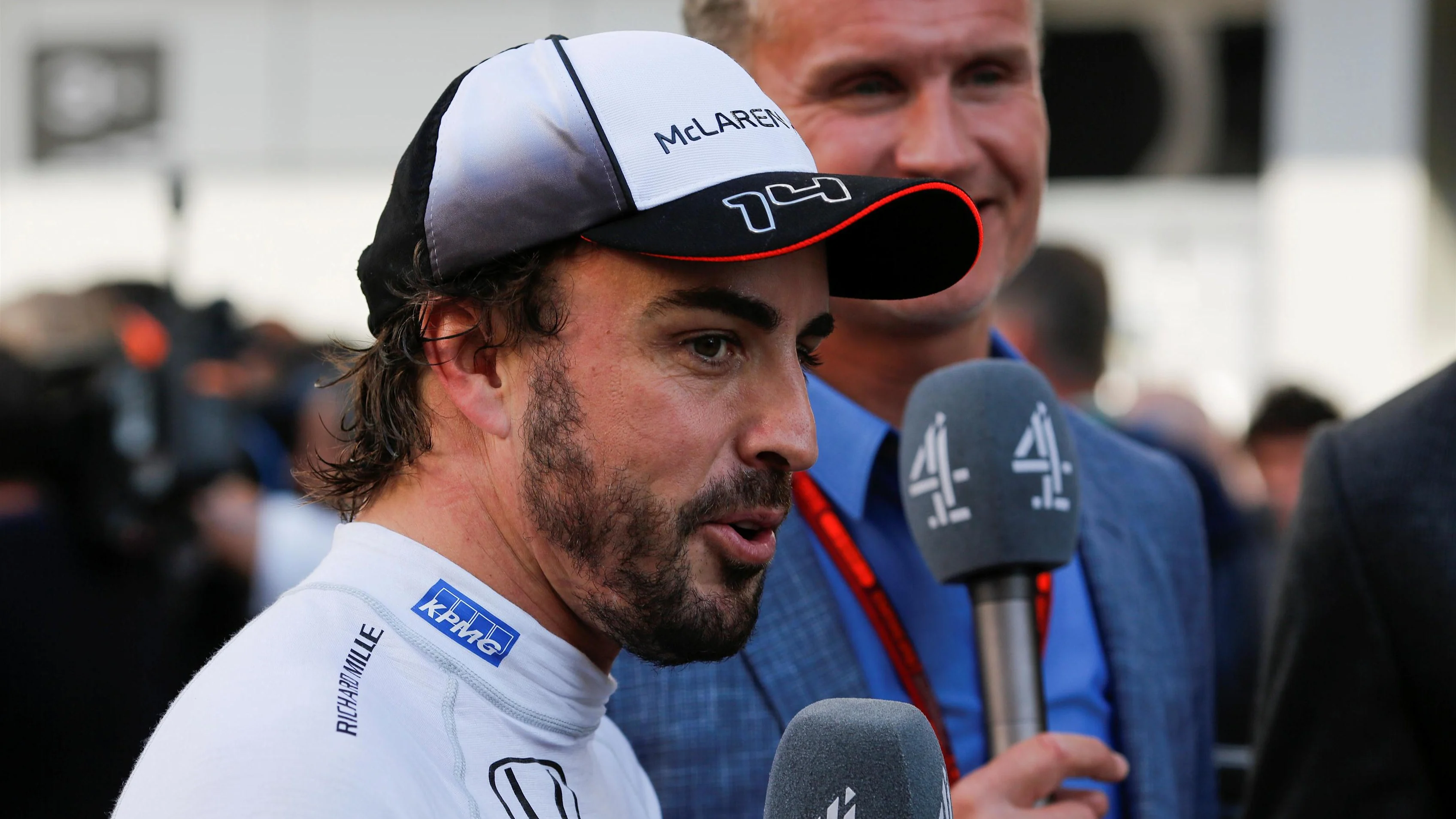 Fernando Alonso (ESP) McLaren talks with the media at Formula One World Championship, Rd4, Russian