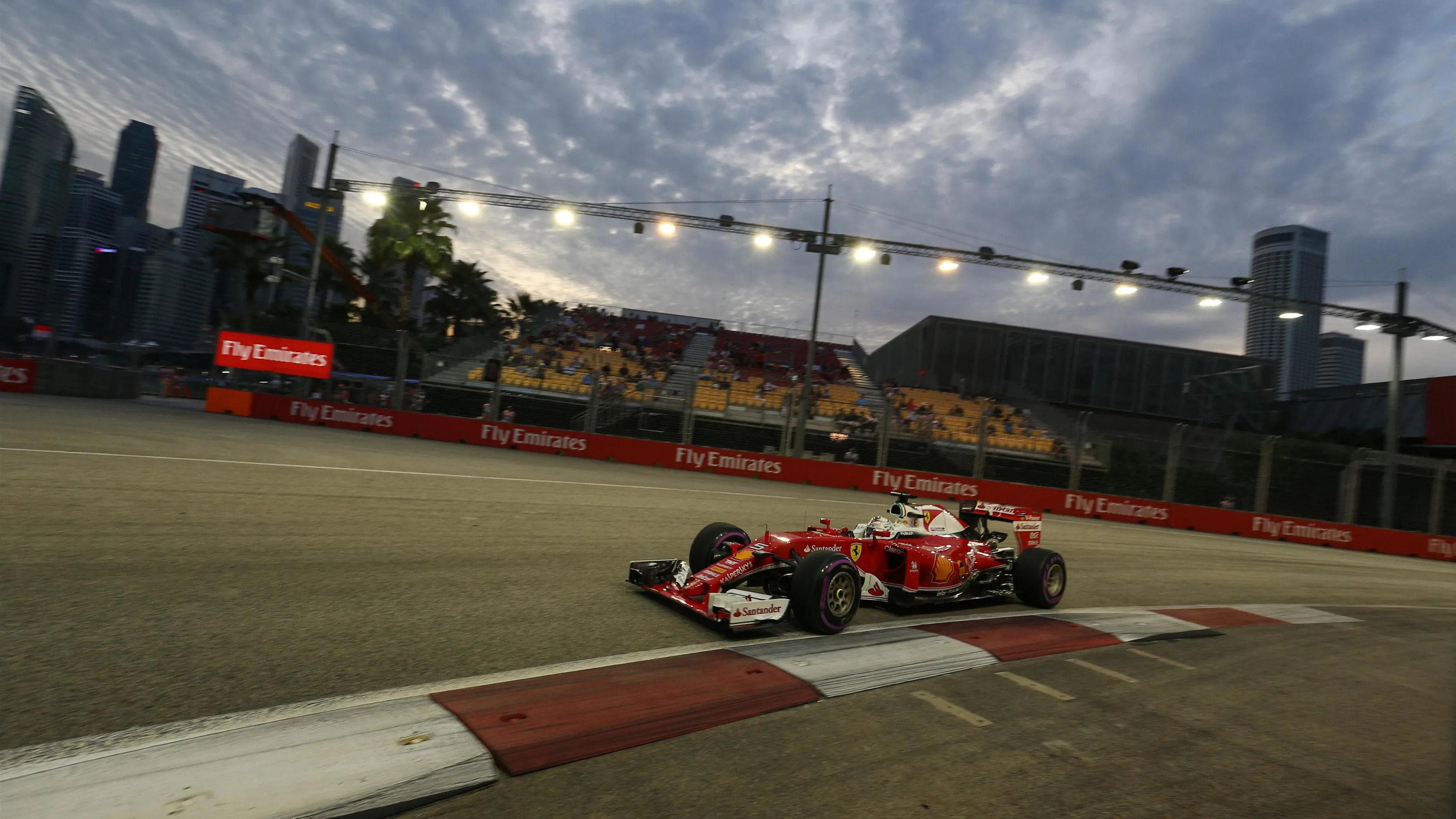 Sebastian Vettel (GER) Ferrari SF16-H at Formula One World Championship, Rd15, Singapore Grand Prix, Practice, Marina Bay Street Circuit, Singapore, Friday 16 September 2016. © Sutton Images
