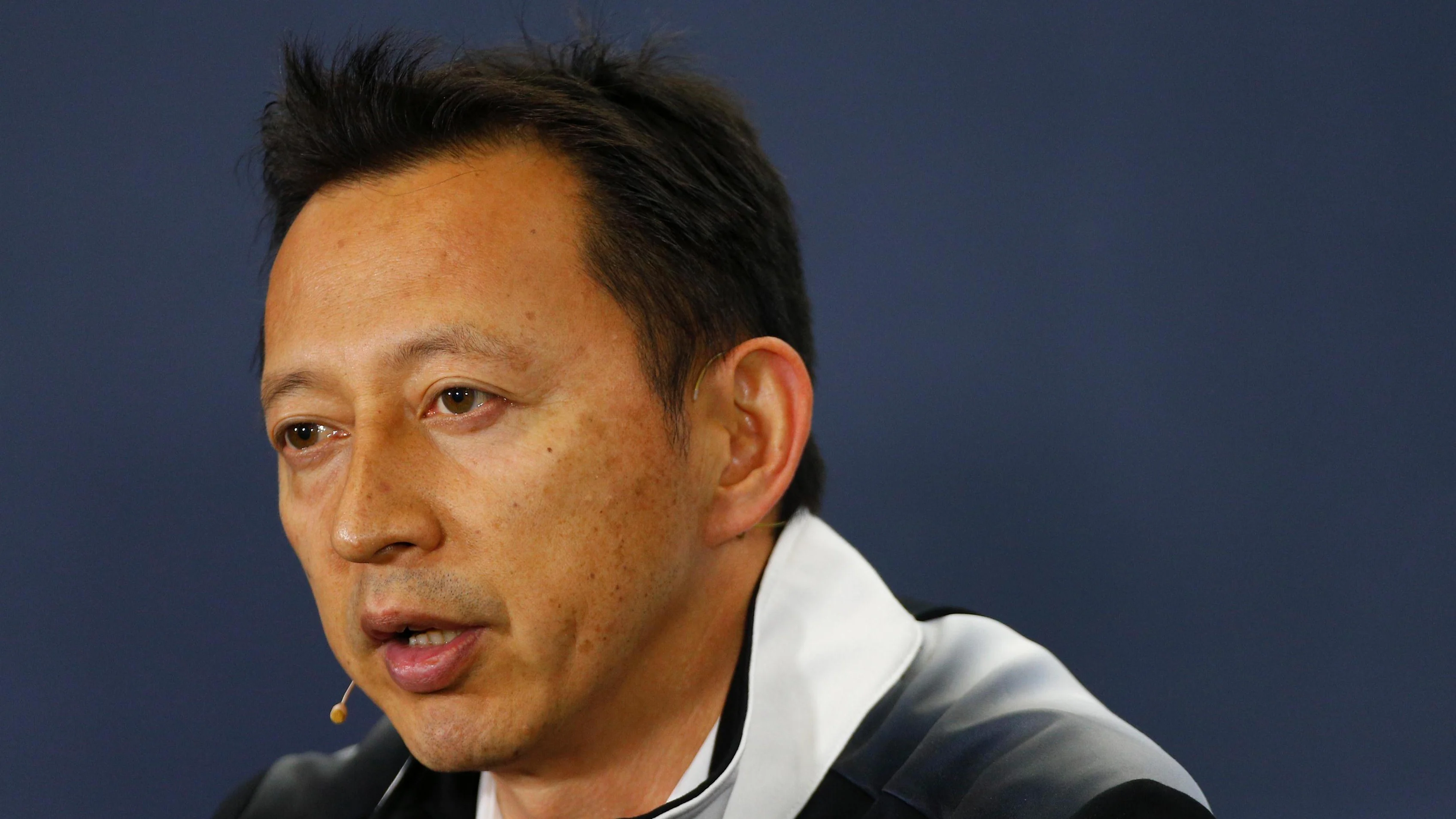 Yusuke Hasegawa (JPN) Head of Honda Motorsport in the Press Conference at Formula One World Championship, Rd5, Spanish Grand Prix, Practice, Barcelona, Spain, Friday 13 May 2016. © Sutton Images