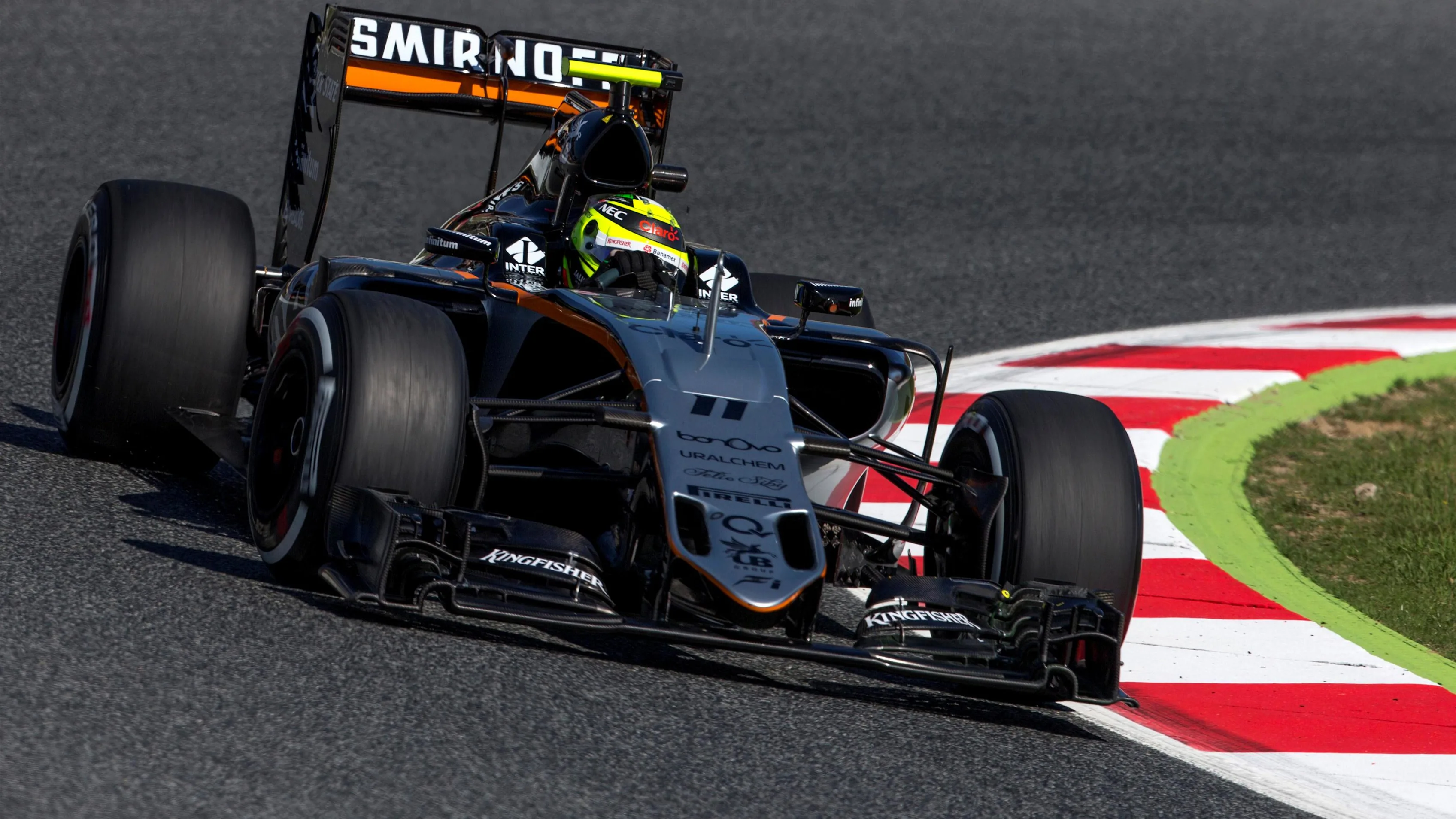 Sergio Perez (MEX) Force India VJM09 at Formula One World Championship, Rd5, Spanish Grand Prix, Practice, Barcelona, Spain, Friday 13 May 2016. © Sutton Images
