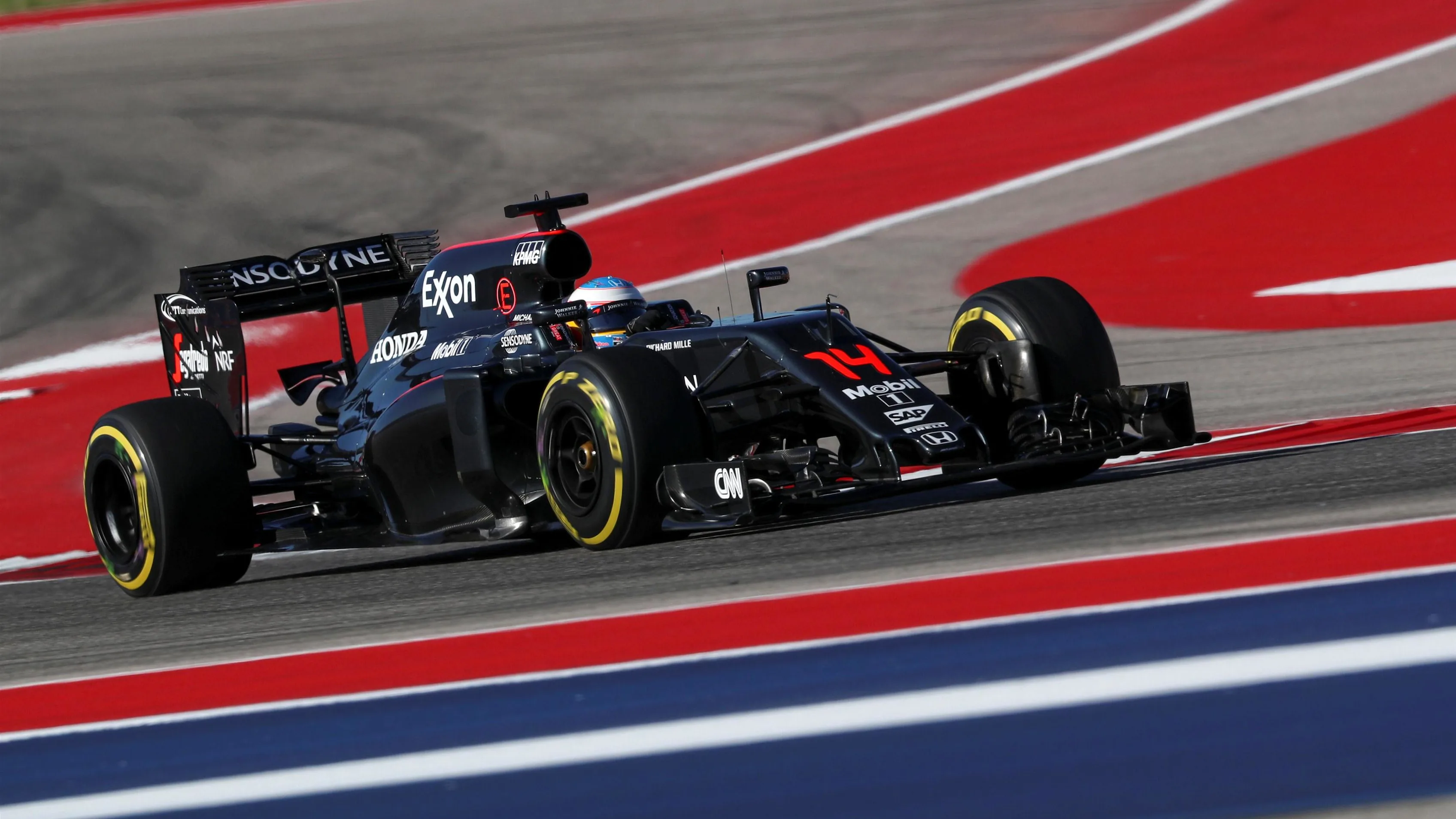 Fernando Alonso (ESP) McLaren MP4-31 at Formula One World Championship, Rd18, United States Grand Prix, Practice, Circuit of the Americas, Austin, Texas, USA, Friday 21 October 2016. © Sutton Images
