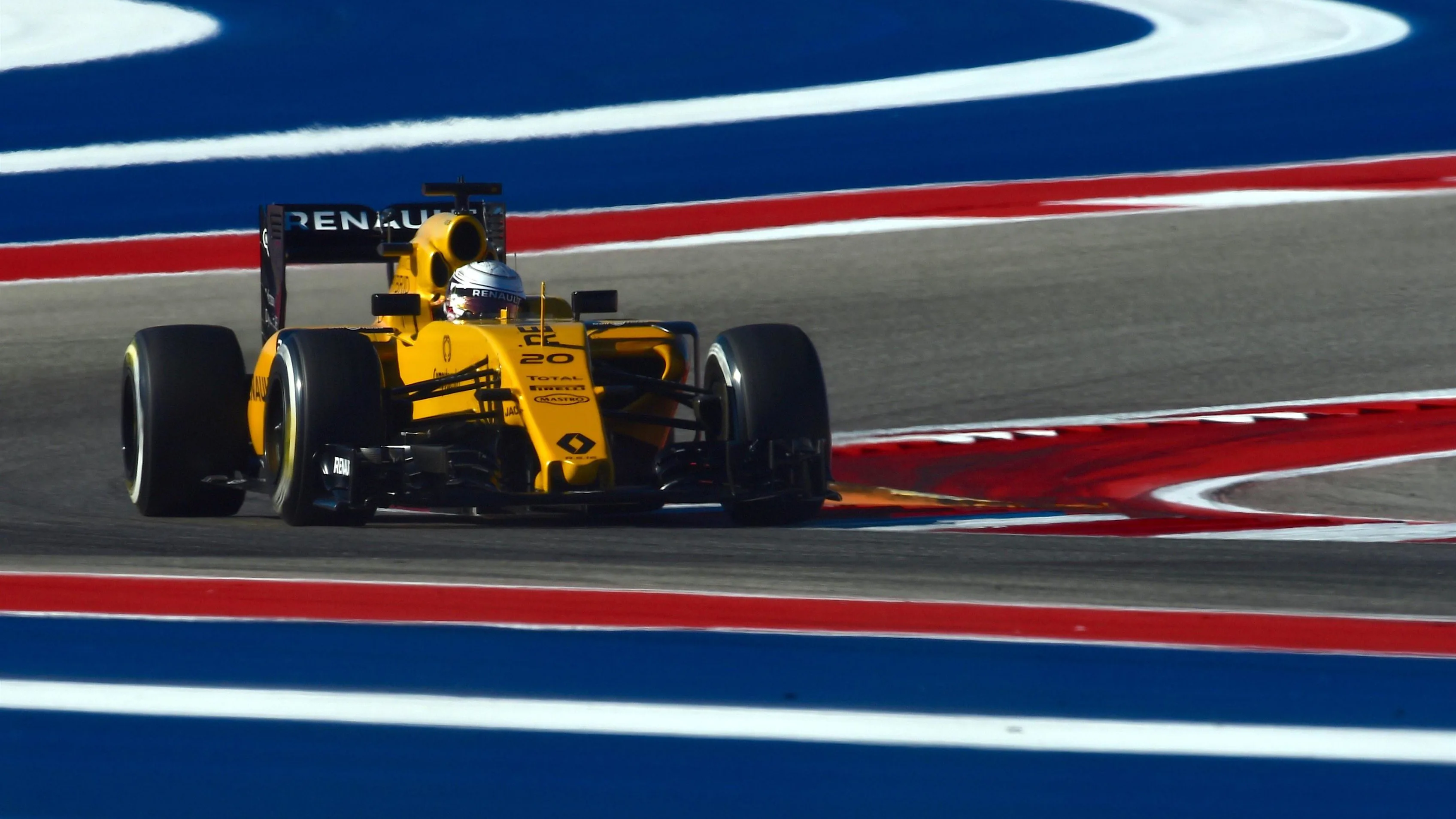Kevin Magnussen (DEN) Renault Sport F1 Team RS16 at Formula One World Championship, Rd18, United States Grand Prix, Qualifying, Circuit of the Americas, Austin, Texas, USA, Saturday 22 October 2016. © Sutton Images