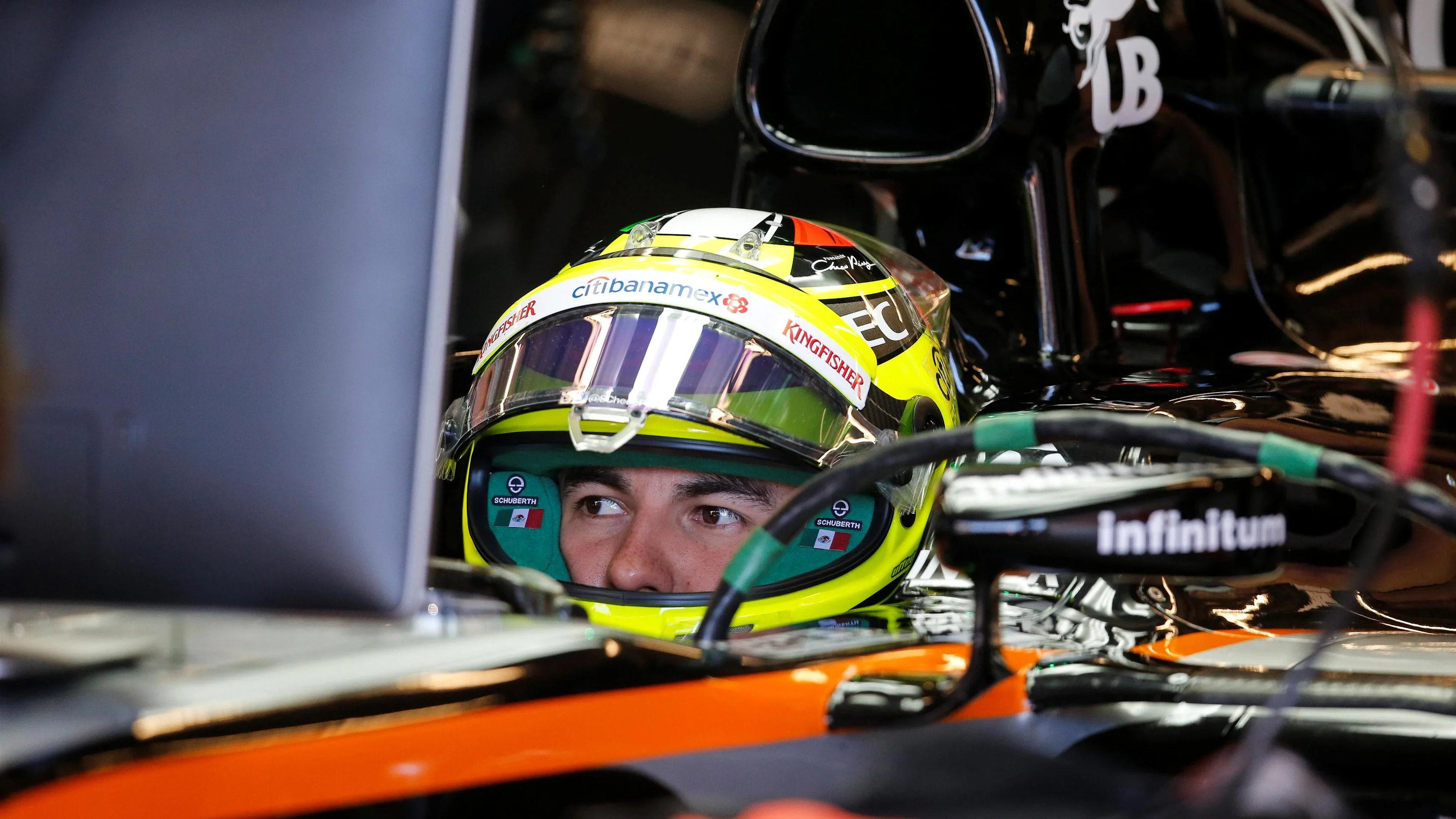 Sergio Perez (MEX) Force India VJM09 at Formula One World Championship, Rd18, United States Grand Prix, Qualifying, Circuit of the Americas, Austin, Texas, USA, Saturday 22 October 2016. © Sutton Images