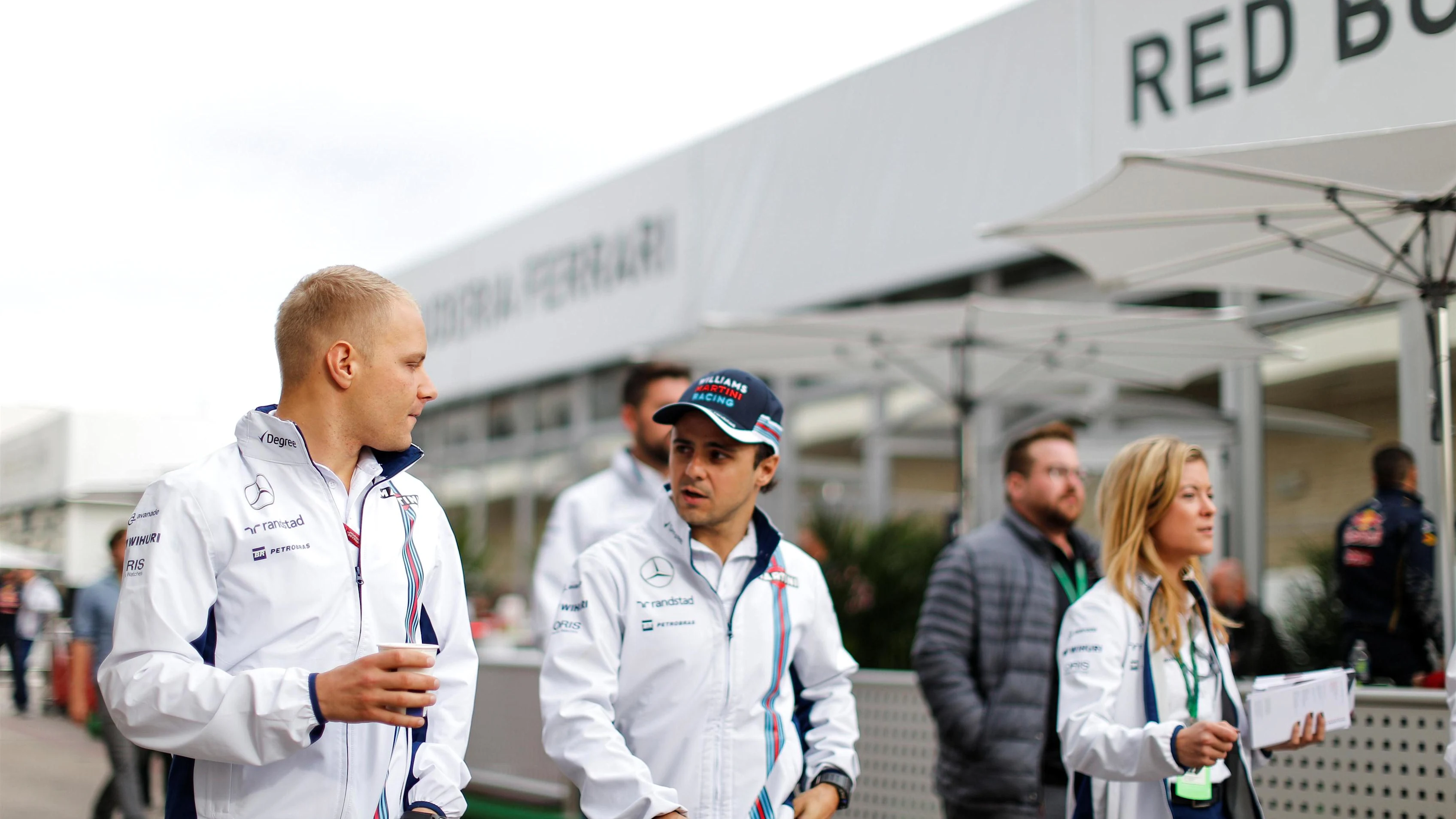 Valtteri Bottas (FIN) Williams and Felipe Massa (BRA) Williams at Formula One World Championship, Rd18, United States Grand Prix, Race, Circuit of the Americas, Austin, Texas, USA, Sunday 23 October 2016. © Sutton Images