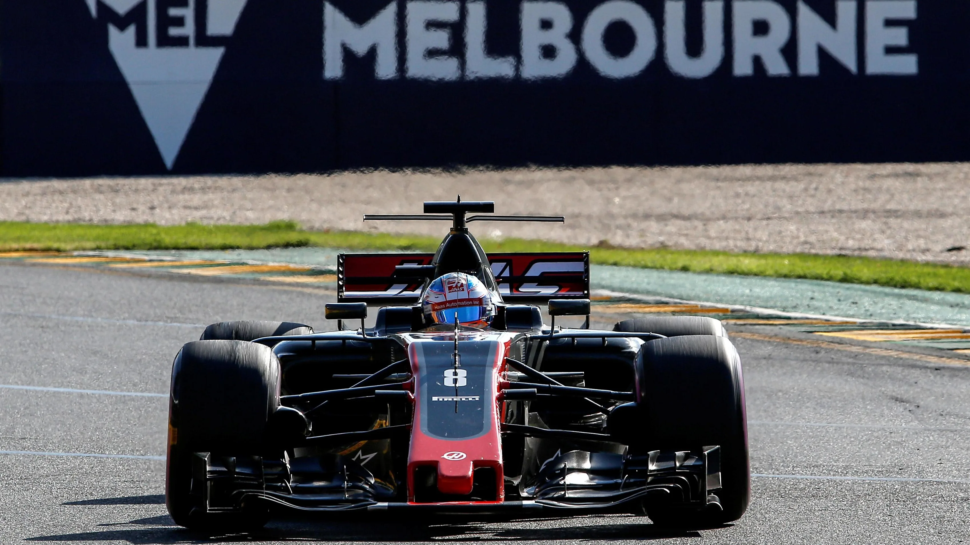 Romain Grosjean (FRA) Haas VF-17 at Formula One World Championship, Rd1, Australian Grand Prix, Race, Albert Park, Melbourne, Australia, Sunday 26 March 2017. © Sutton Motorsport Images