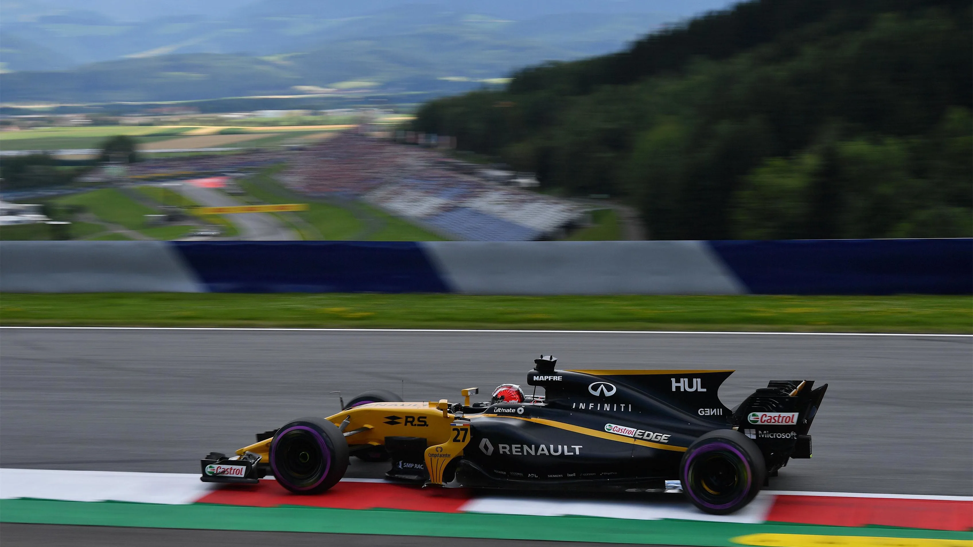 Nico Hulkenberg (GER) Renault Sport F1 Team RS17 at Formula One World Championship, Rd9, Austrian Grand Prix, Practice, Spielberg, Austria, Friday 7 July 2017. © Sutton Images