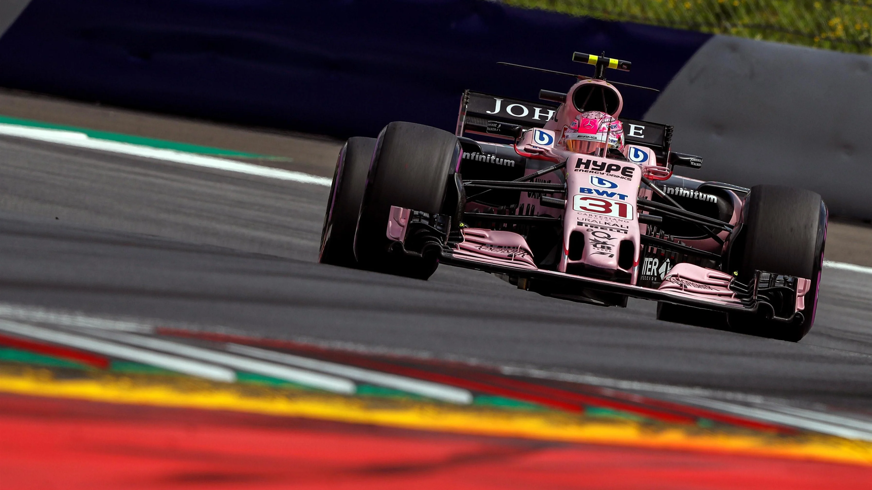 Esteban Ocon (FRA) Force India VJM10 at Formula One World Championship, Rd9, Austrian Grand Prix, Qualifying, Spielberg, Austria, Saturday 8 July 2017. © Sutton Images
