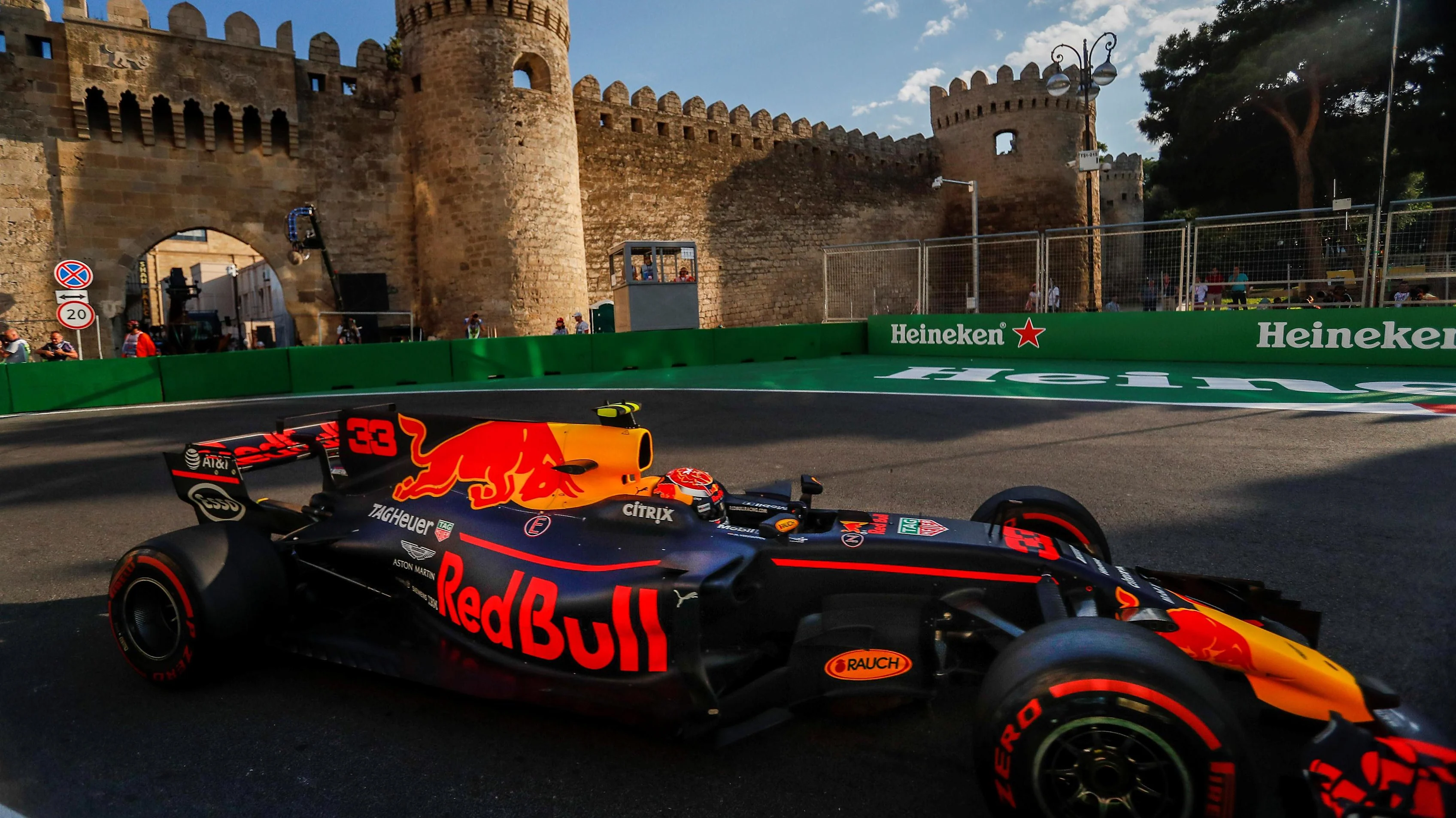 Max Verstappen (NED) Red Bull Racing RB13 at Formula One World Championship, Rd8, Azerbaijan Grand